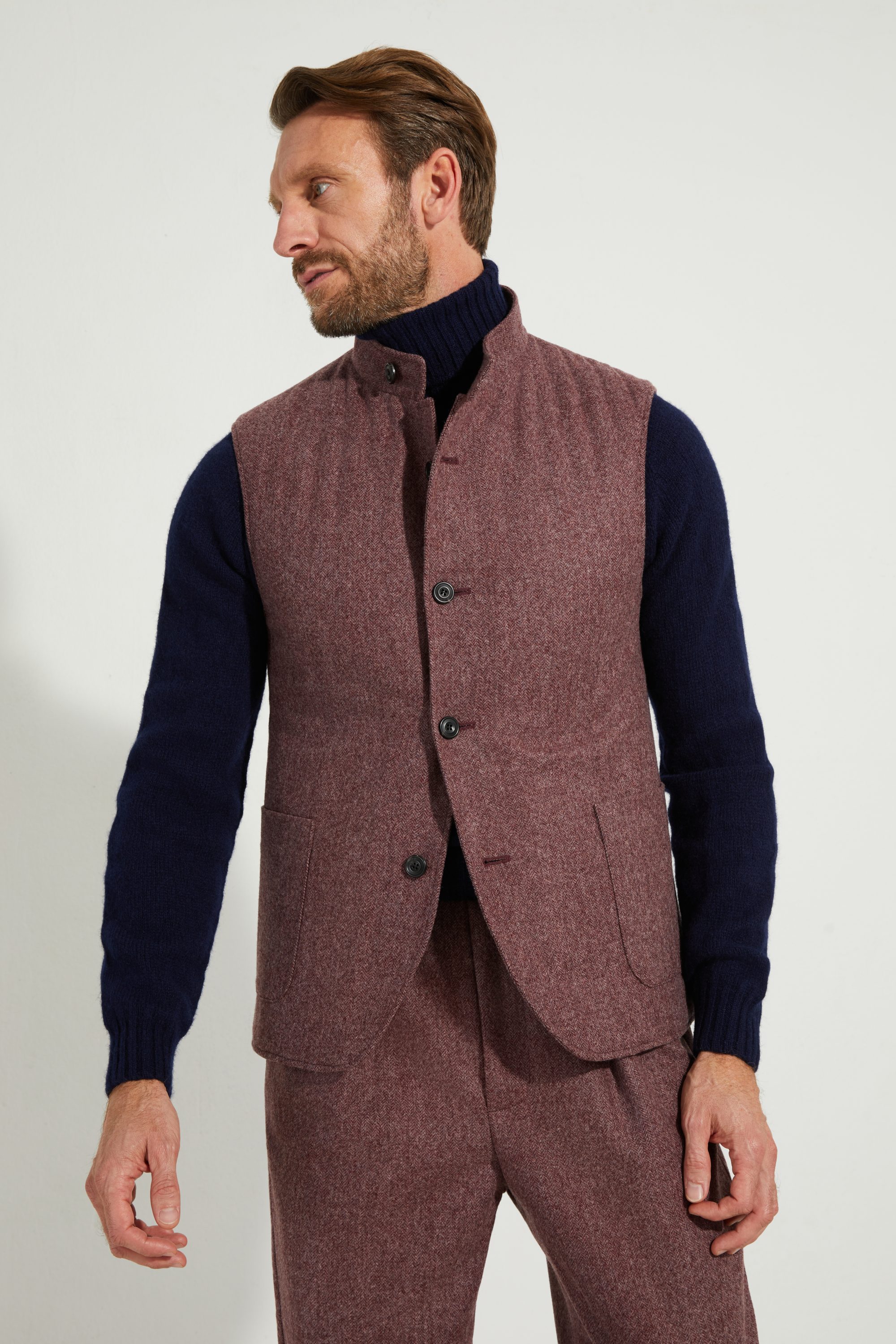 Gilet Maubourg / Flanelle chevrons