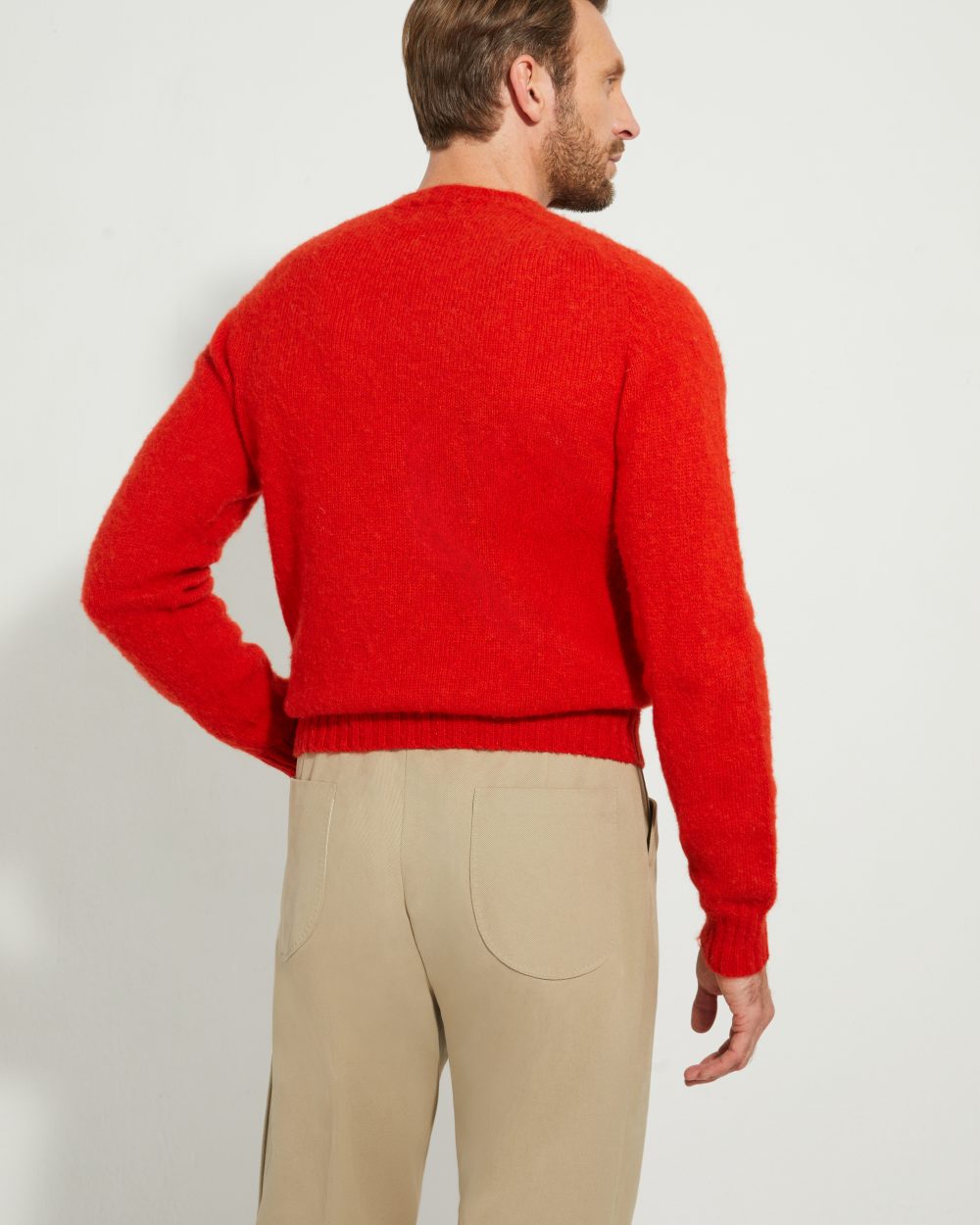 Crew-neck Sweater / Shaggy Shetland Wool