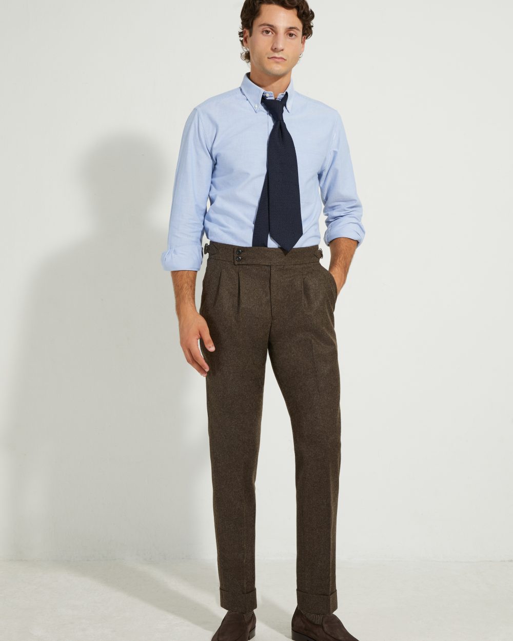 S4 Two Pleats Trousers / Flannel