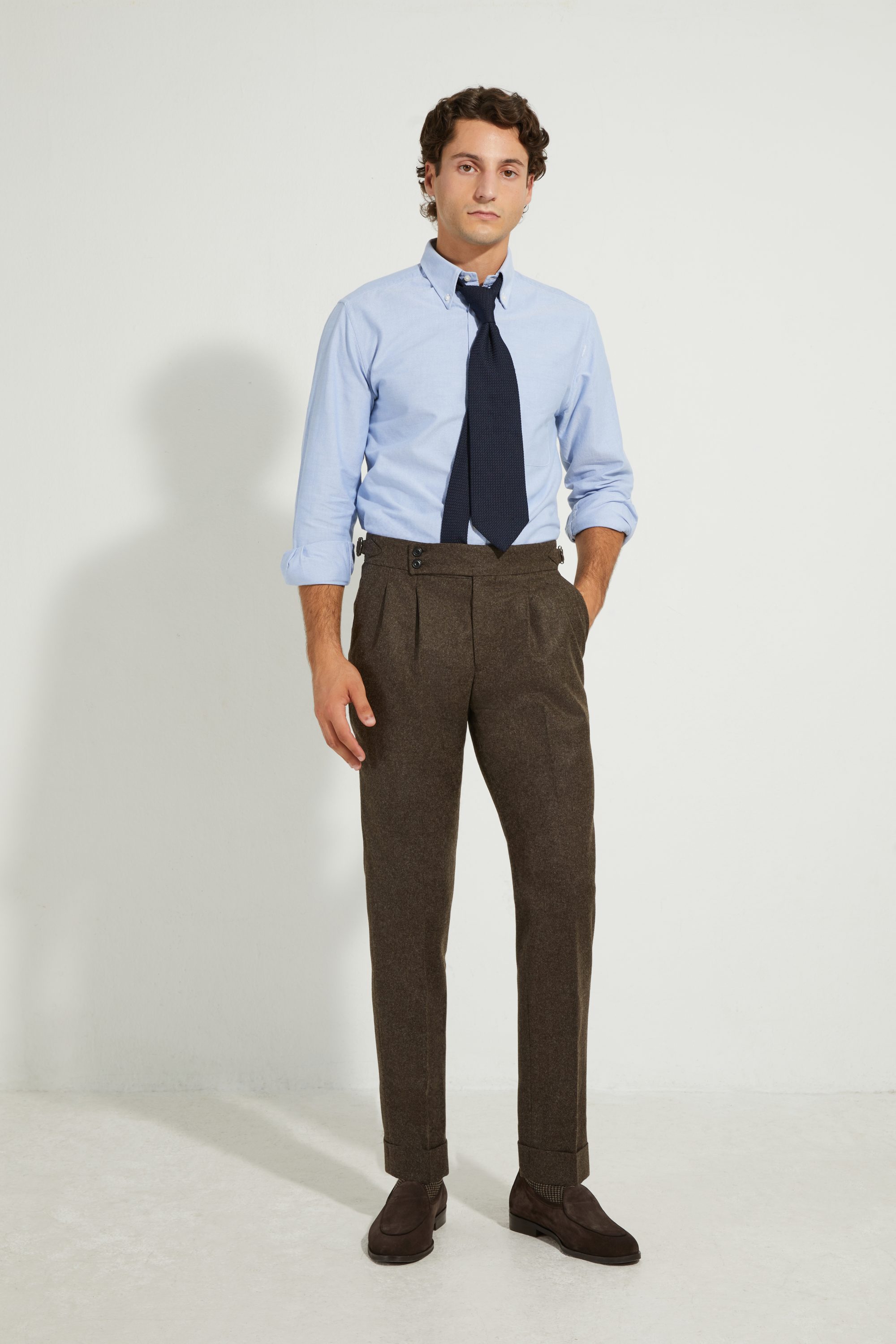 S4 Two Pleats Trousers / Flannel