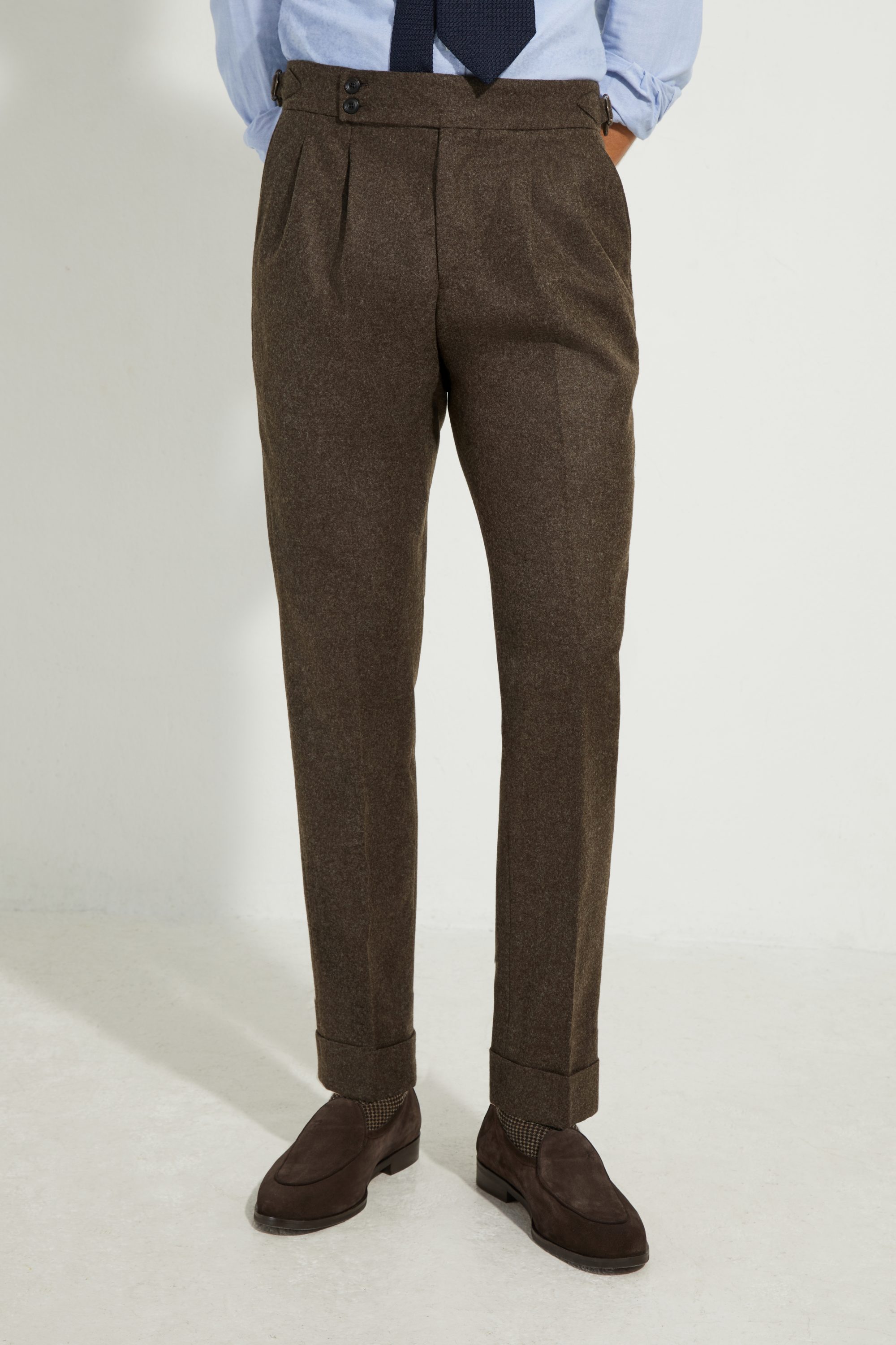 S4 Two Pleats Trousers / Flannel