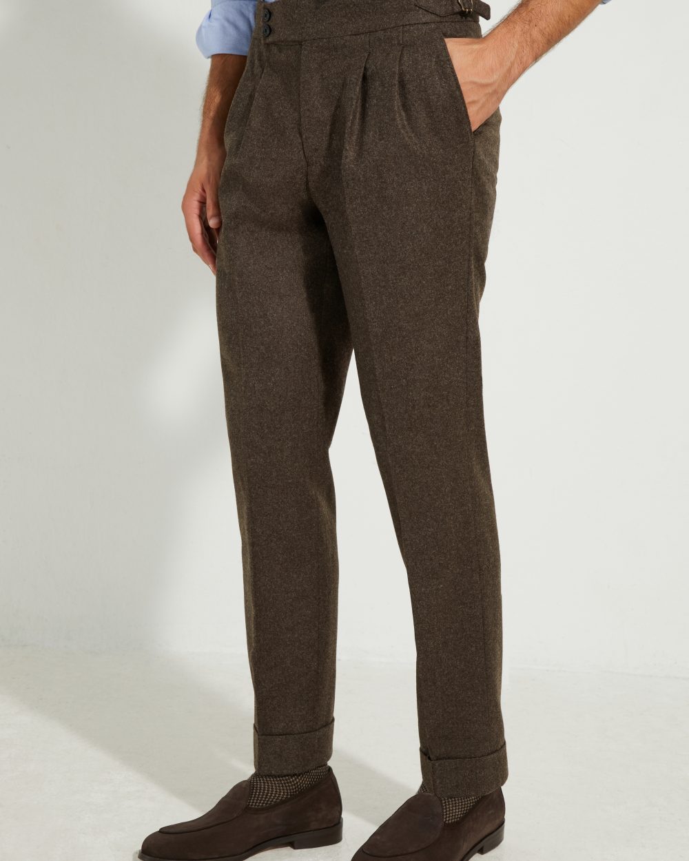 S4 Two Pleats Trousers / Flannel