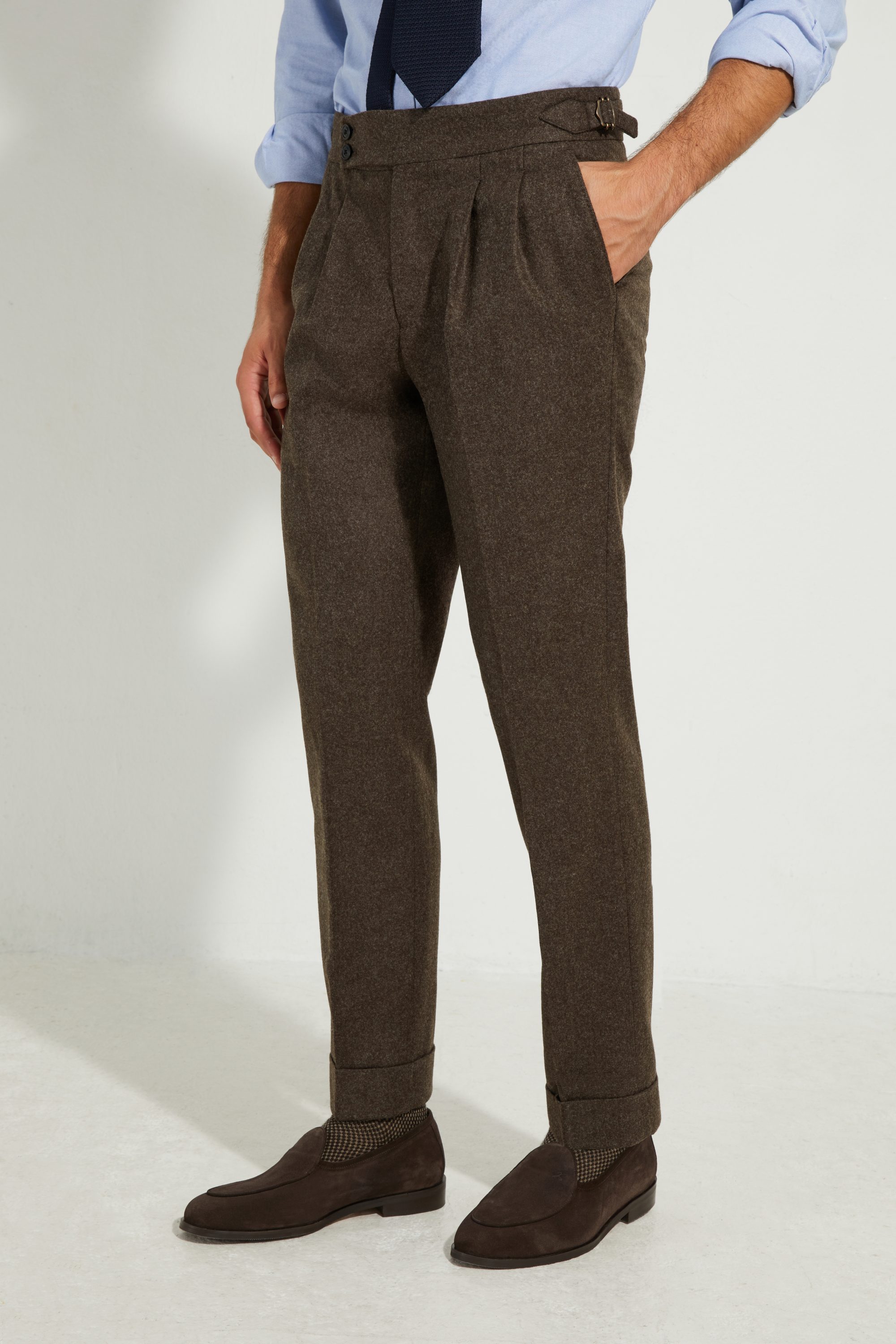 S4 Two Pleats Trousers / Flannel