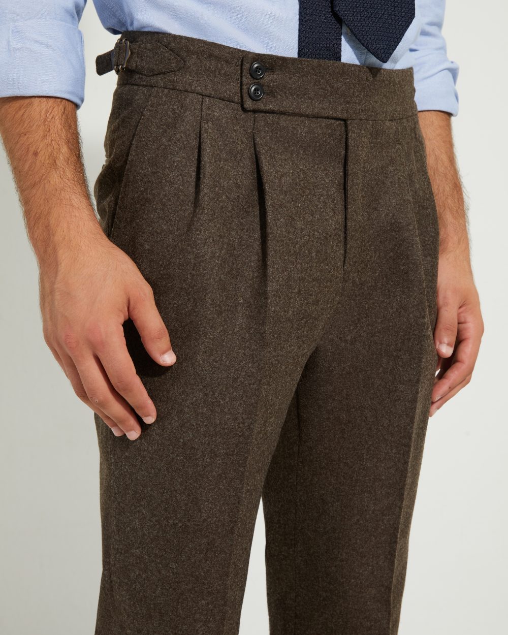 S4 Two Pleats Trousers / Flannel