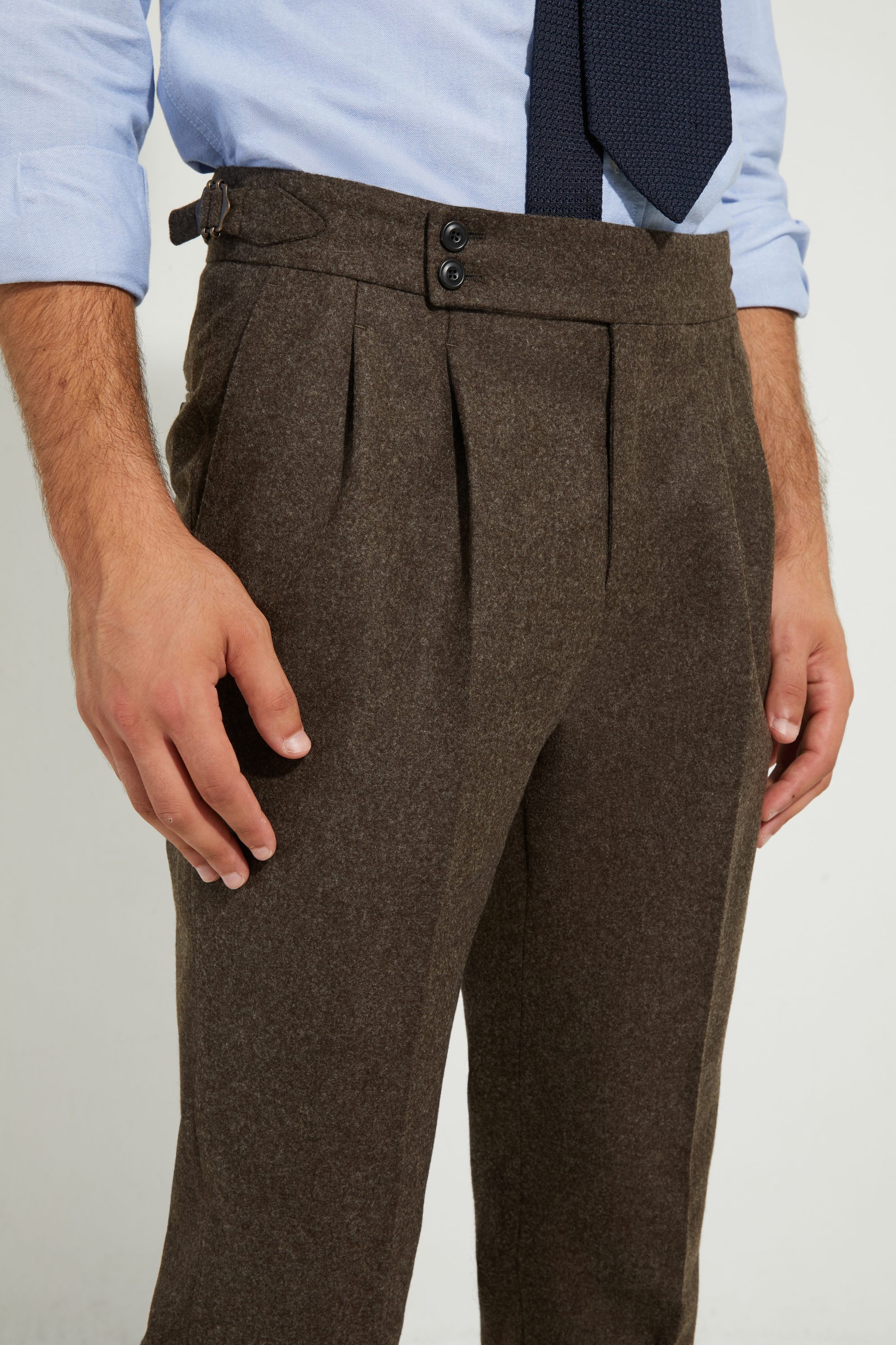 S4 Two Pleats Trousers / Flannel
