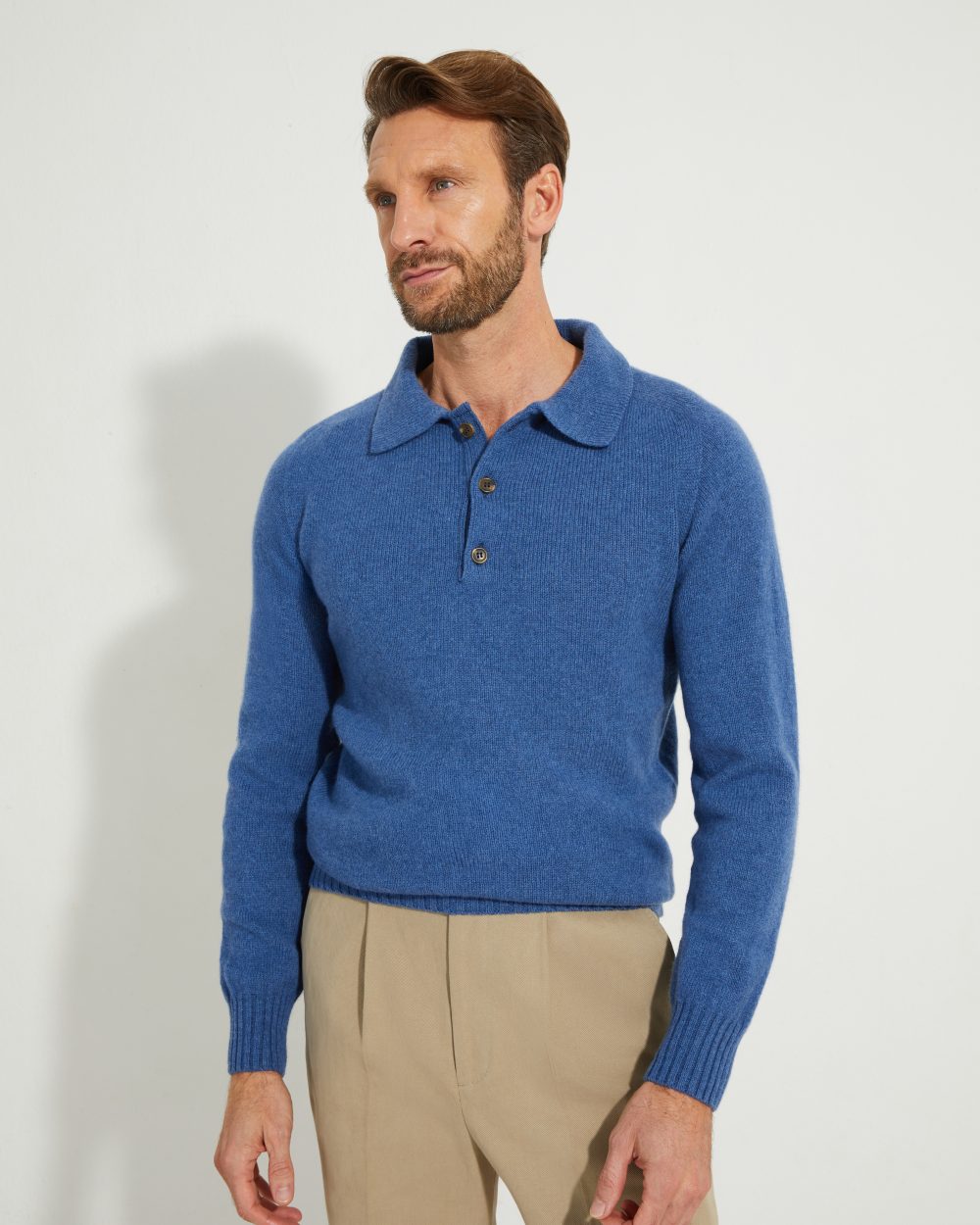 Knit Polo / Shetland Wool