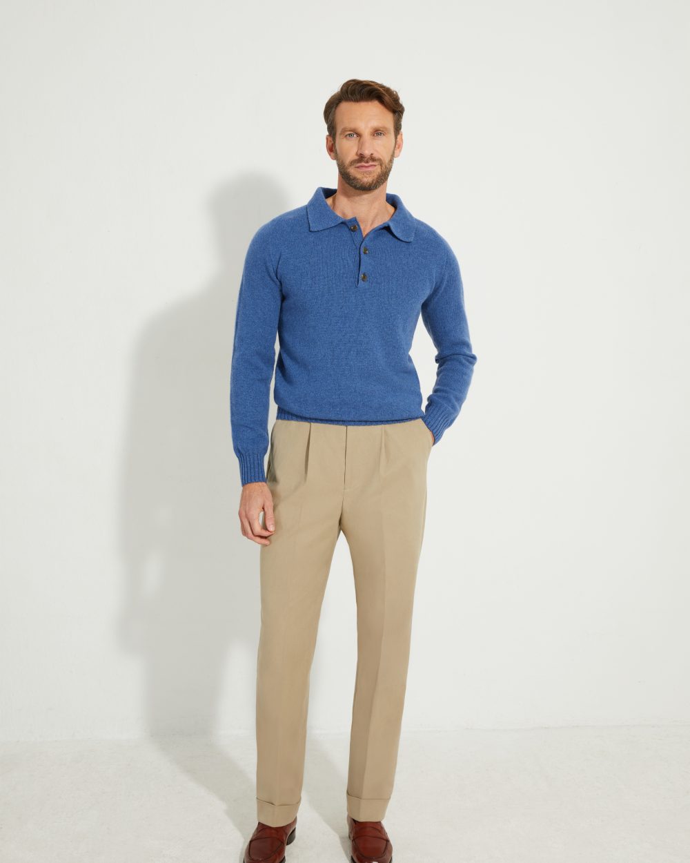 Knit Polo / Shetland Wool