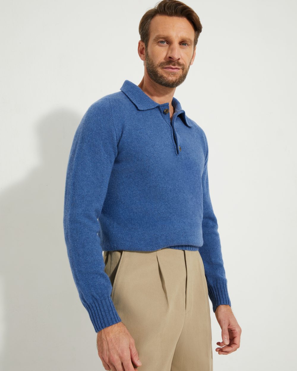 Knit Polo / Shetland Wool