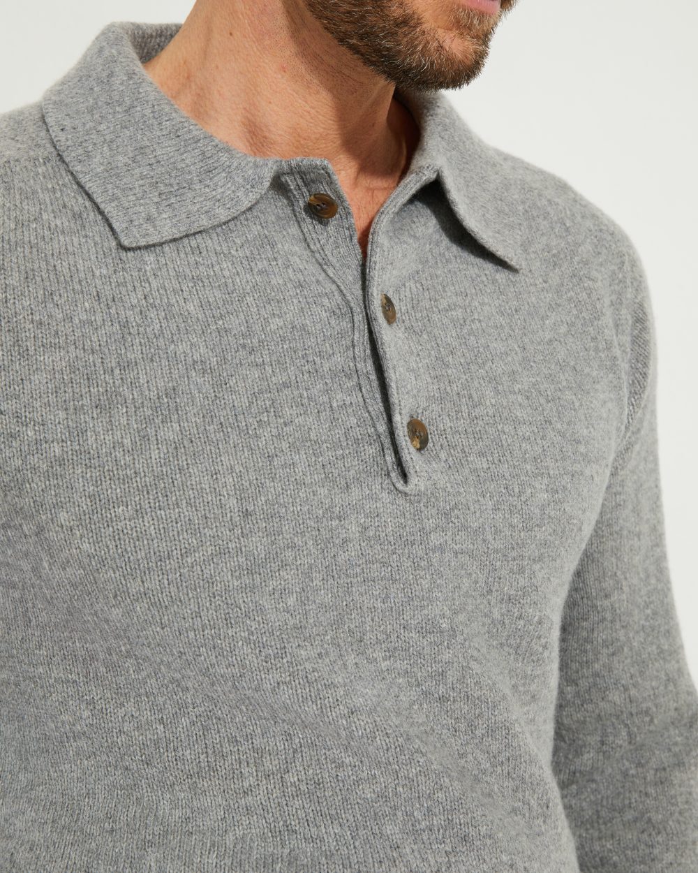 Knit Polo / Shetland Wool