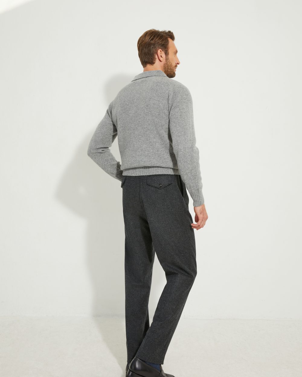 Knit Polo / Shetland Wool