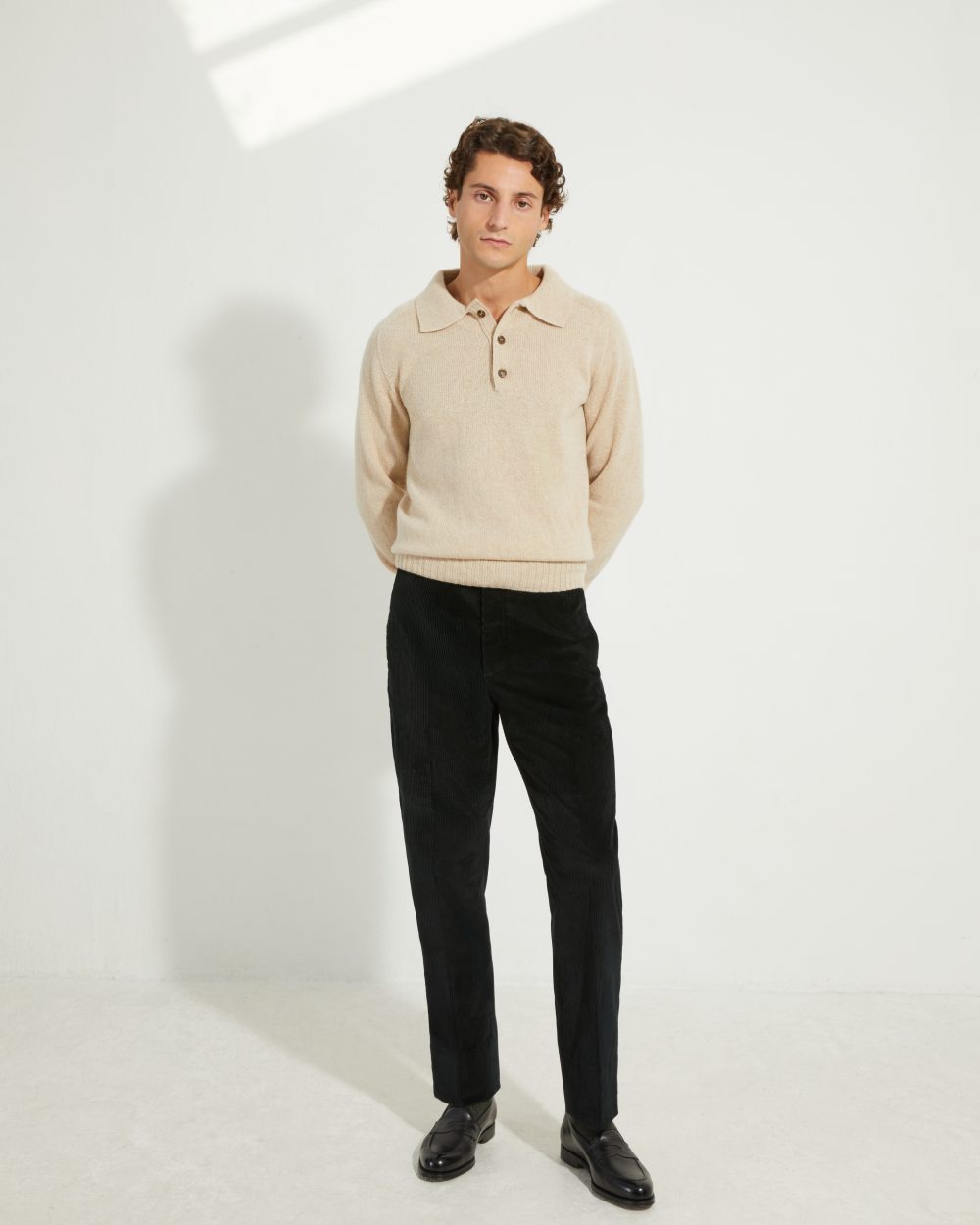 Knit Polo / Shetland Wool