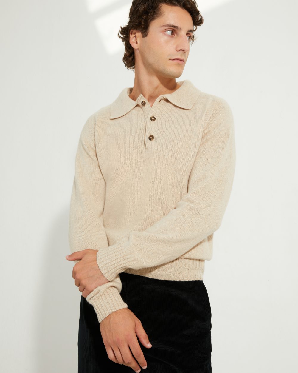 Knit Polo / Shetland Wool