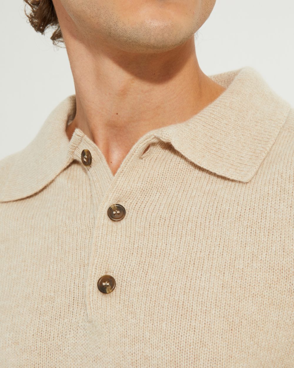 Knit Polo / Shetland Wool