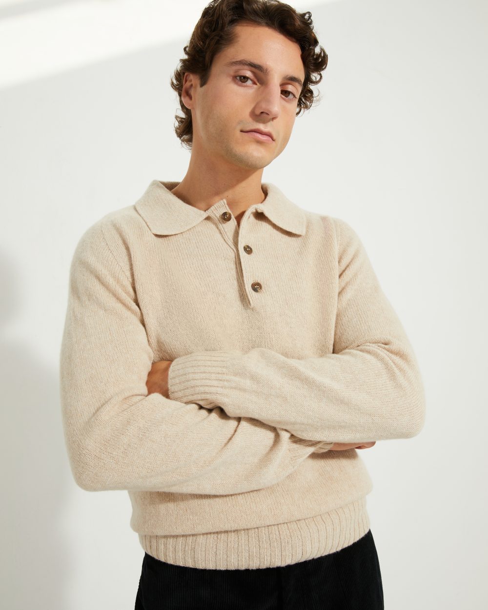 Knit Polo / Shetland Wool