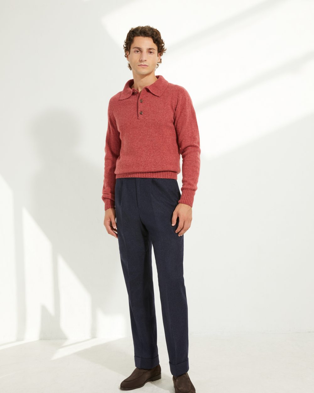 Knit Polo / Shetland Wool