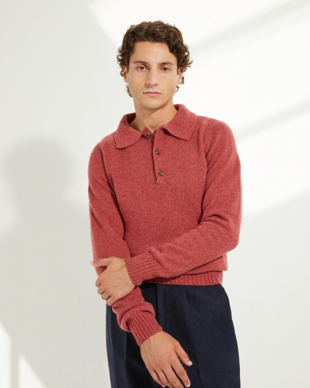 Knit Polo / Shetland Wool