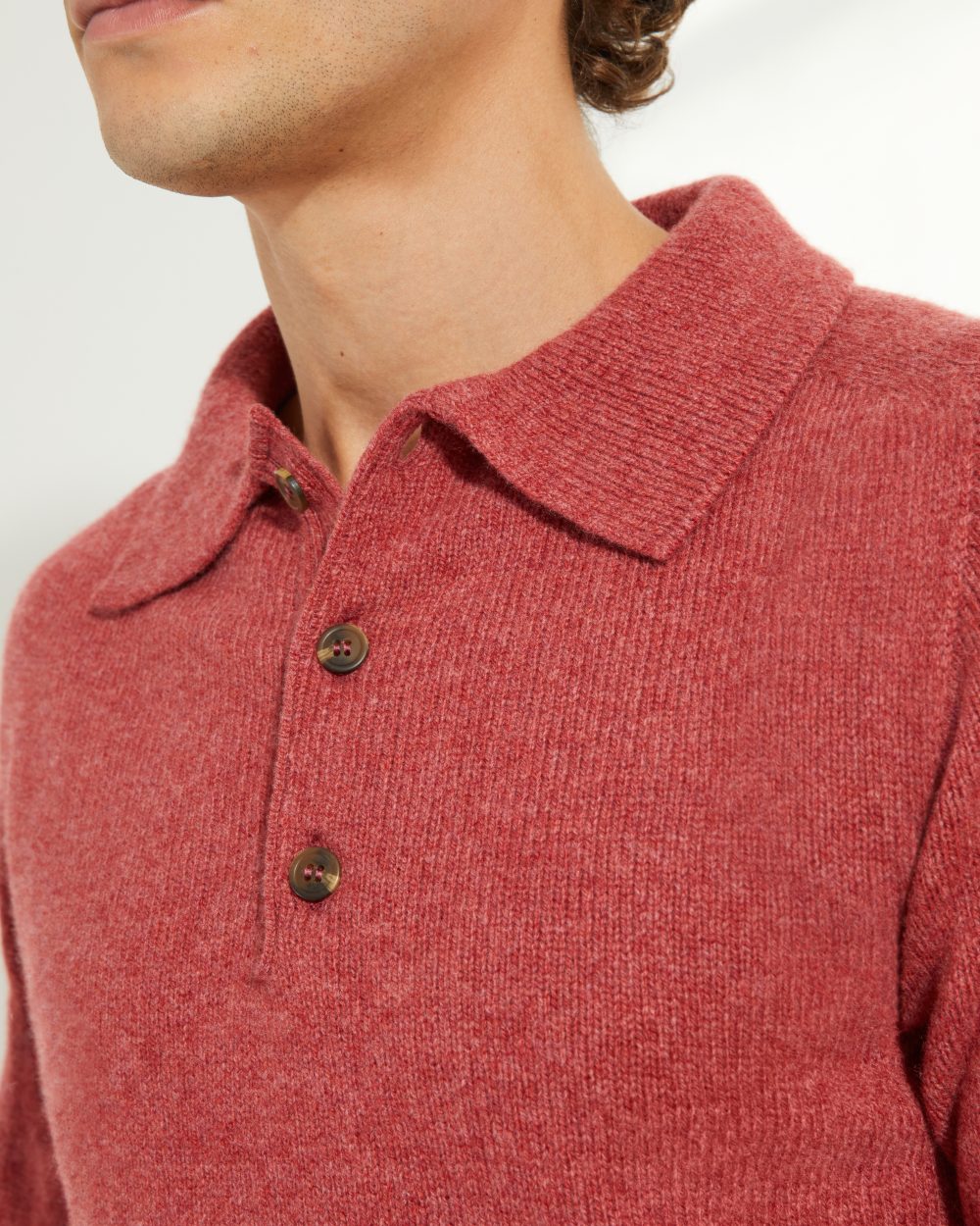 Knit Polo / Shetland Wool