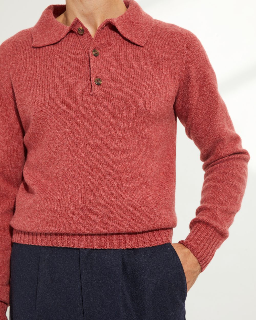 Knit Polo / Shetland Wool