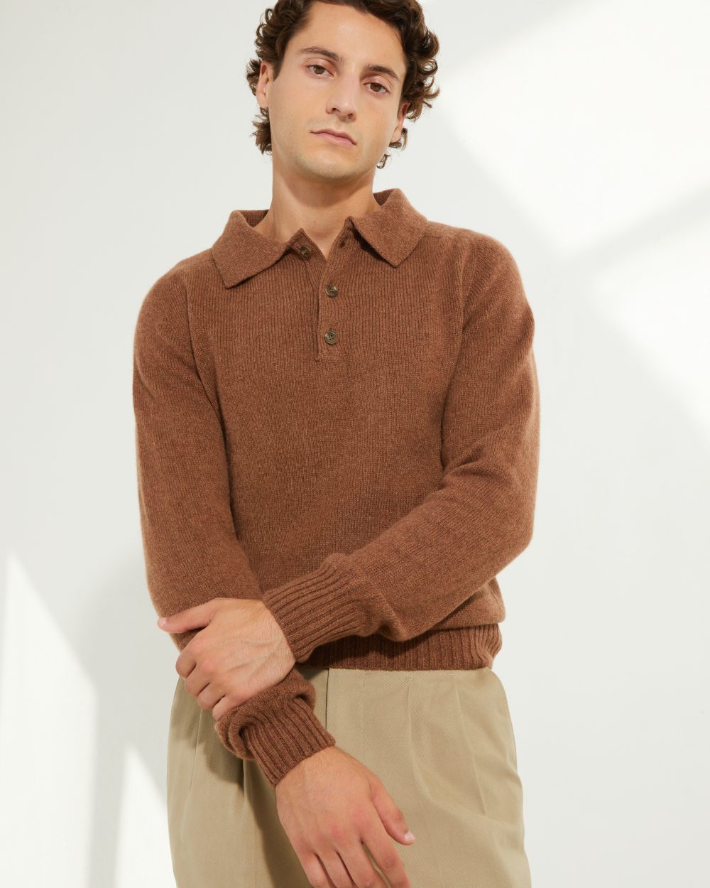 Knit Polo / Shetland Wool