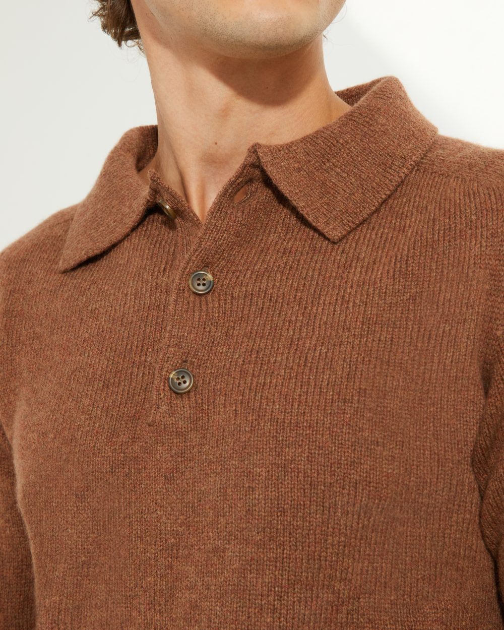 Knit Polo / Shetland Wool