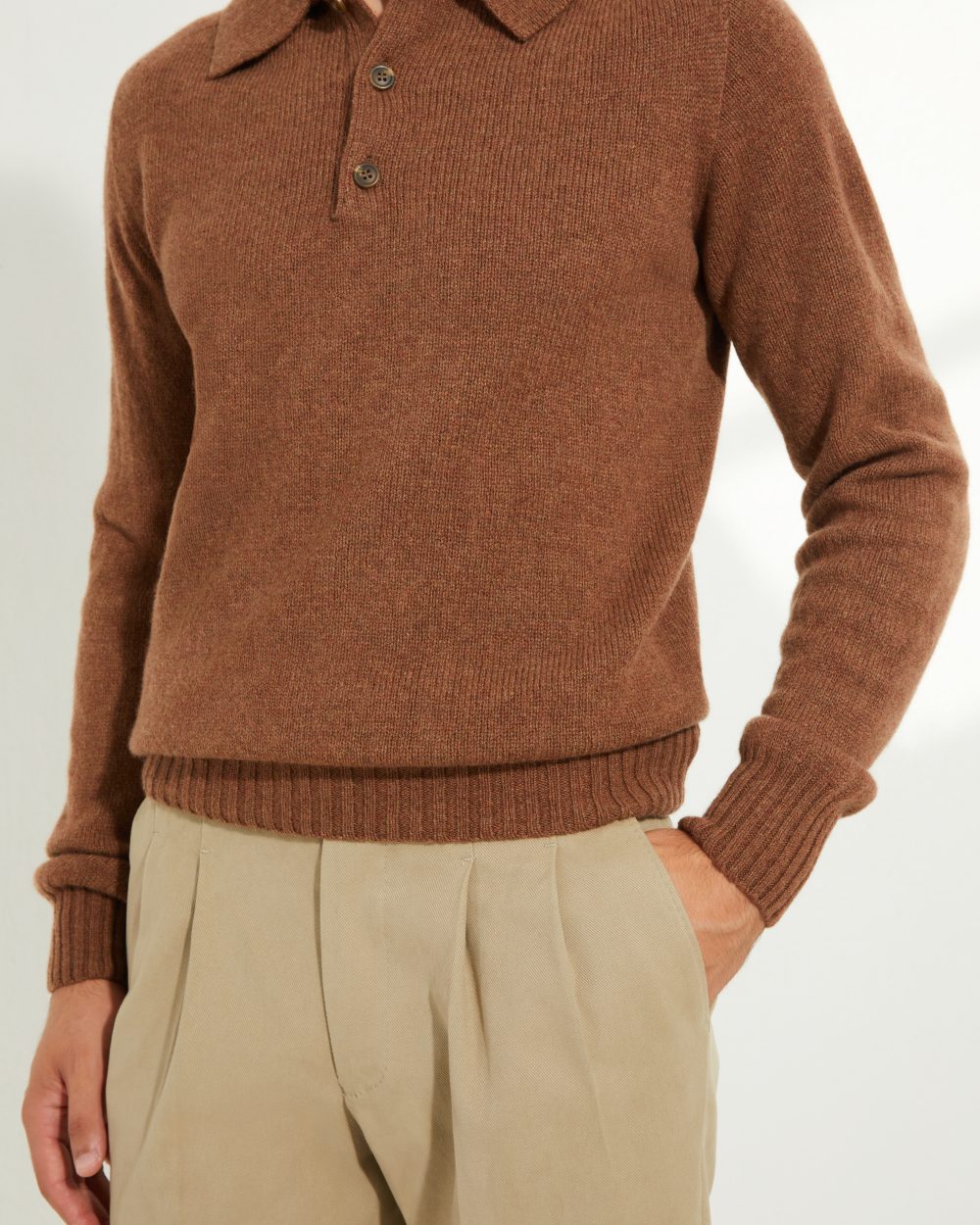 Knit Polo / Shetland Wool