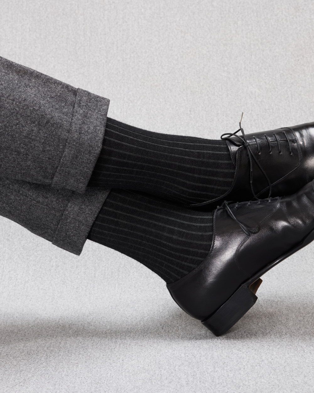 Chaussettes Mi-Bas par Mes Chaussettes Rouges / Rayures Noir