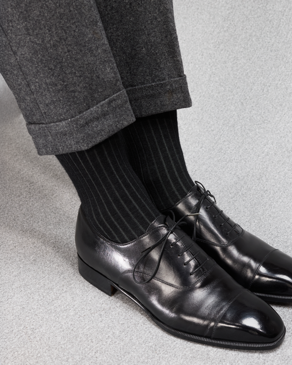 Chaussettes Mi-Bas par Mes Chaussettes Rouges / Rayures Noir