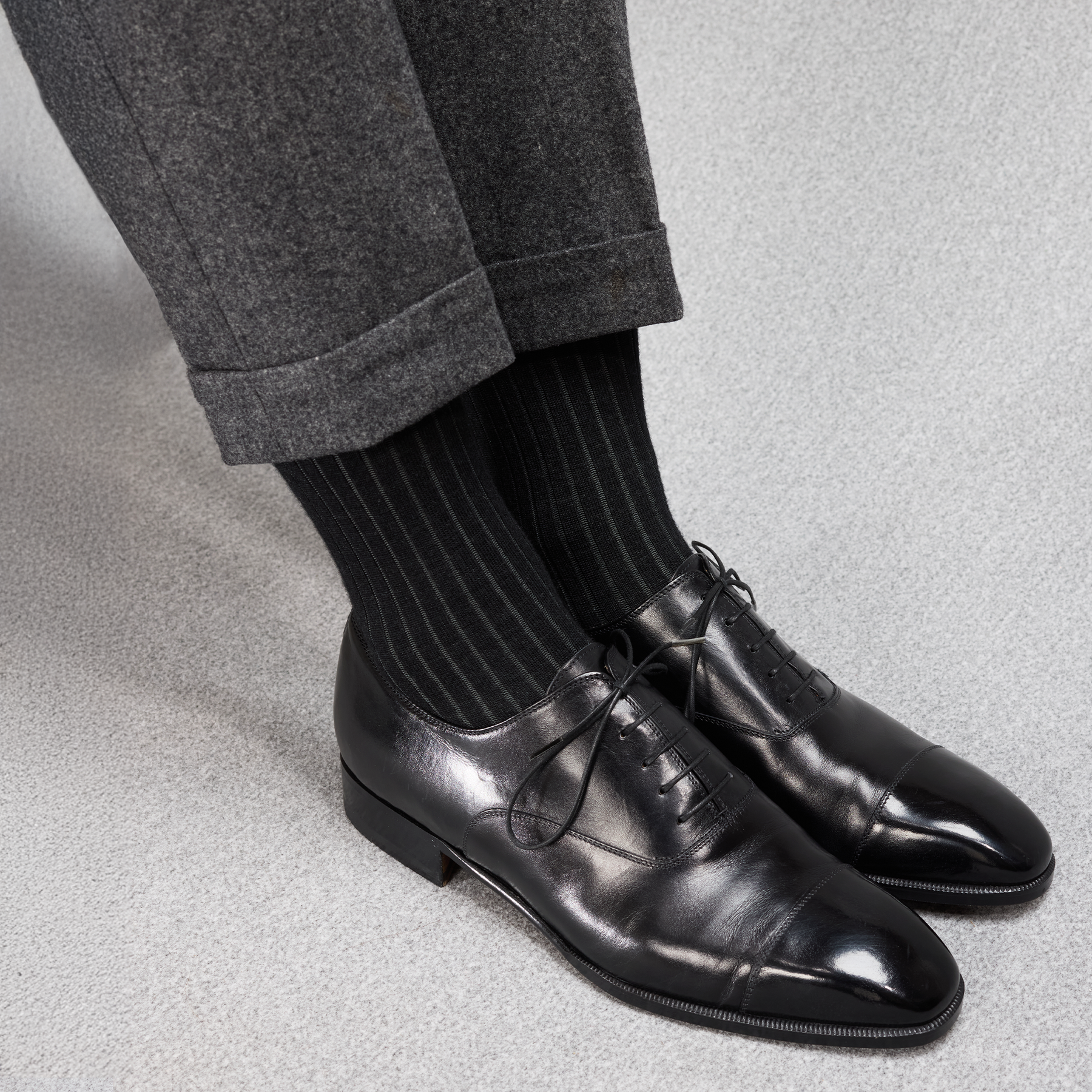 Chaussettes Mi-Bas par Mes Chaussettes Rouges / Rayures Noir