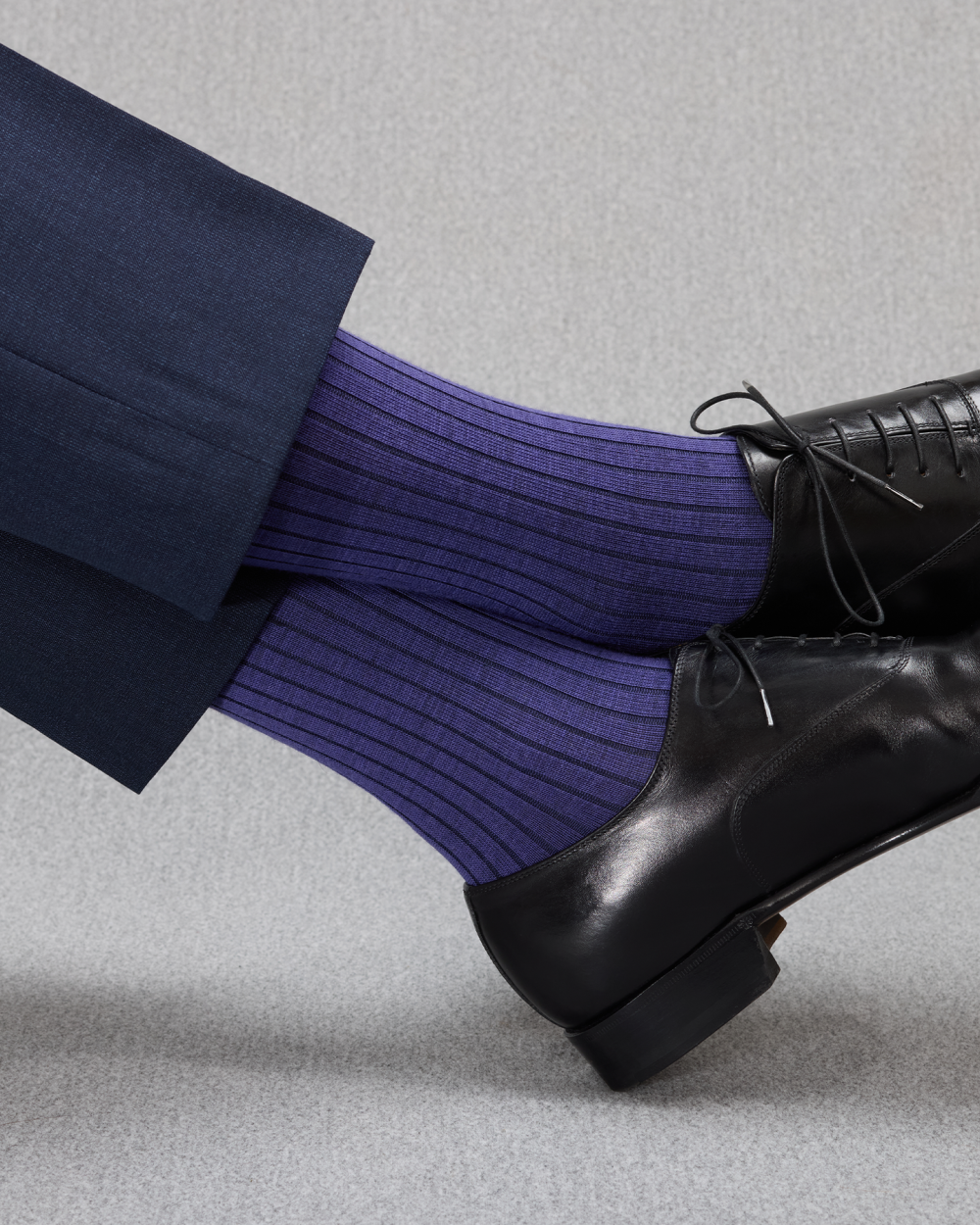 Chaussettes Mi-Bas par Mes Chaussettes Rouges / Rayures Violet