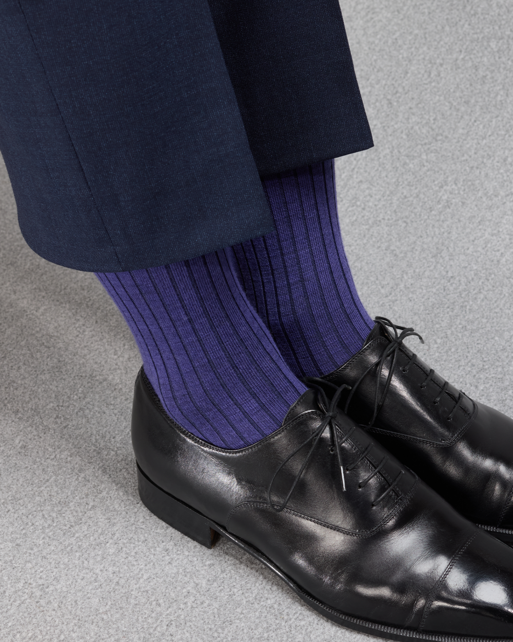 Chaussettes Mi-Bas par Mes Chaussettes Rouges / Rayures Violet