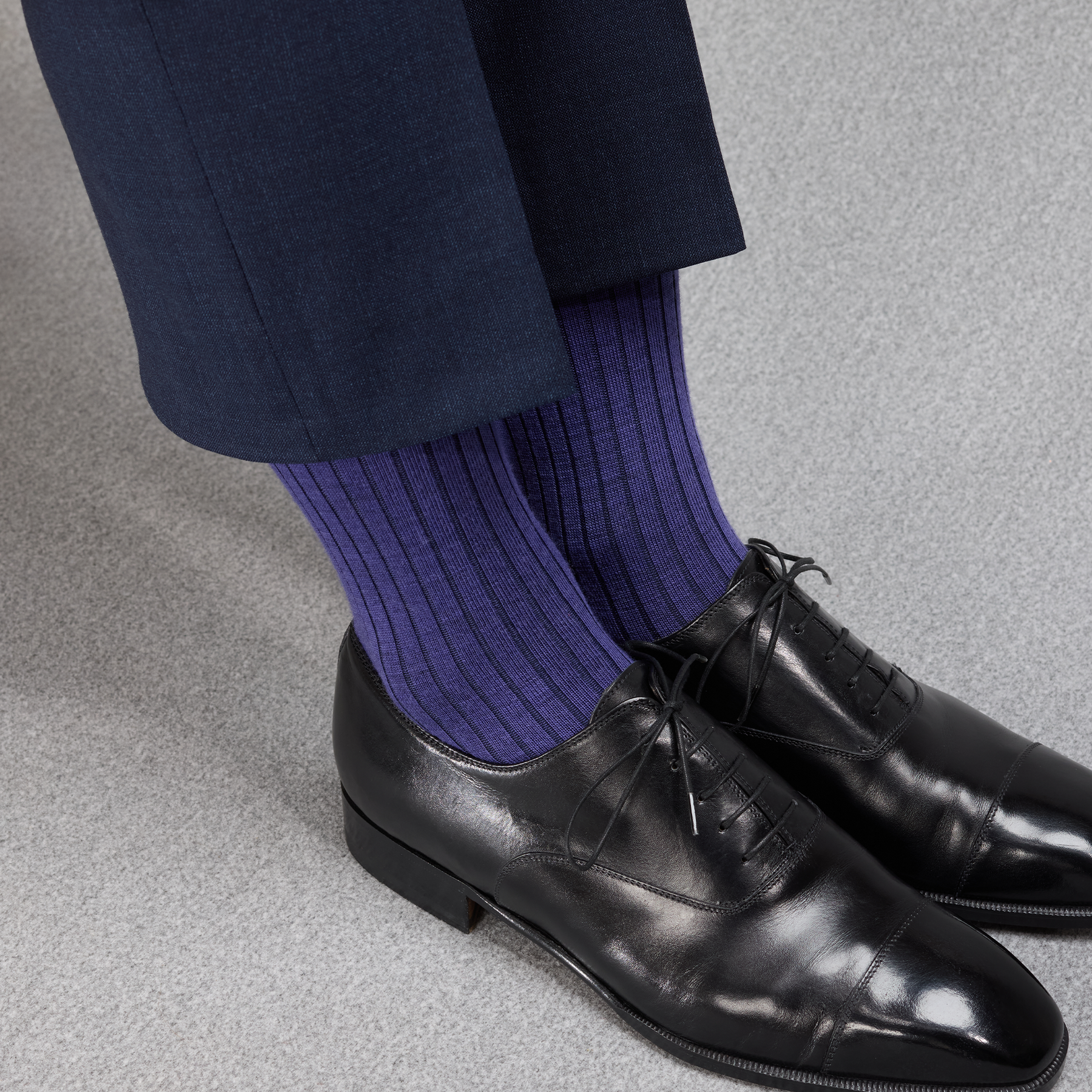 Chaussettes Mi-Bas par Mes Chaussettes Rouges / Rayures Violet