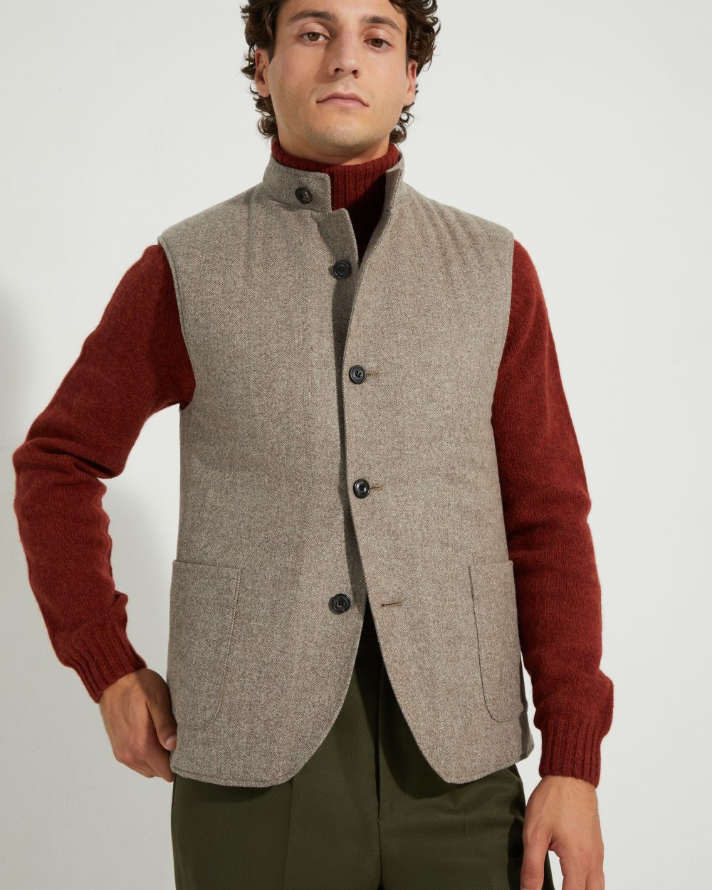 Gilet Maubourg / Flanelle chevrons