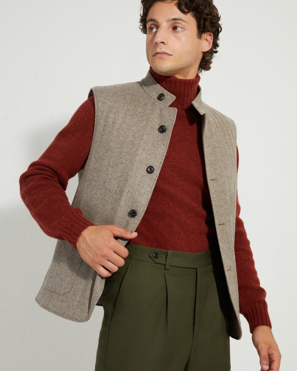 Gilet Maubourg / Flanelle chevrons