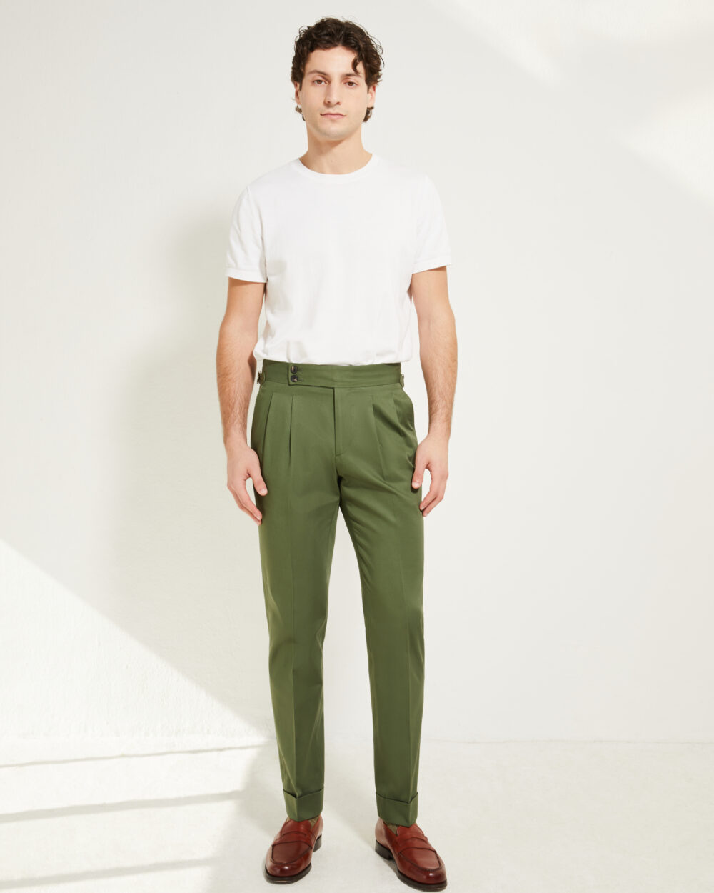 Pantalon Coupe Deux Pinces / Coton chino