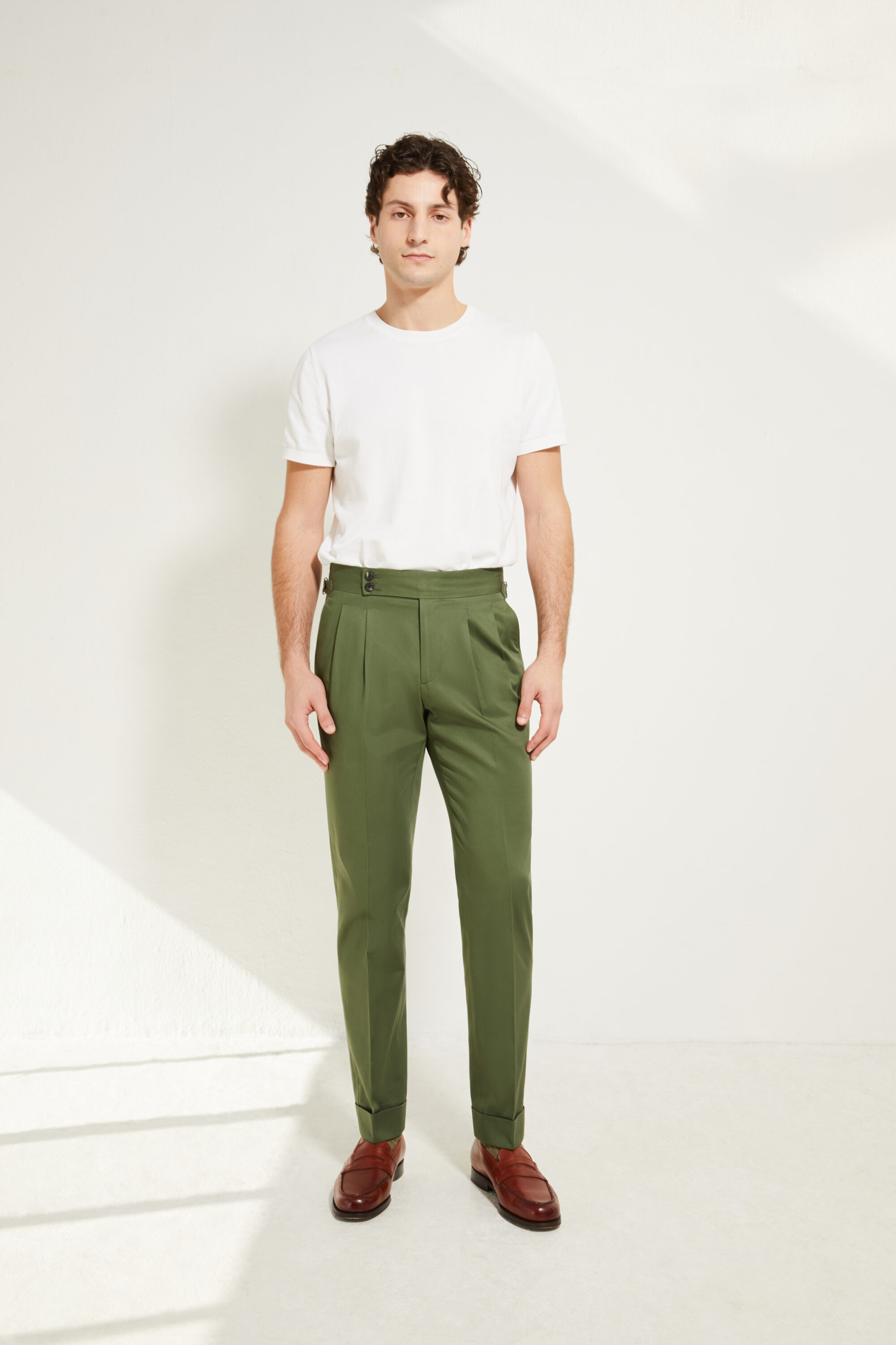 Pantalon Coupe Deux Pinces / Coton chino