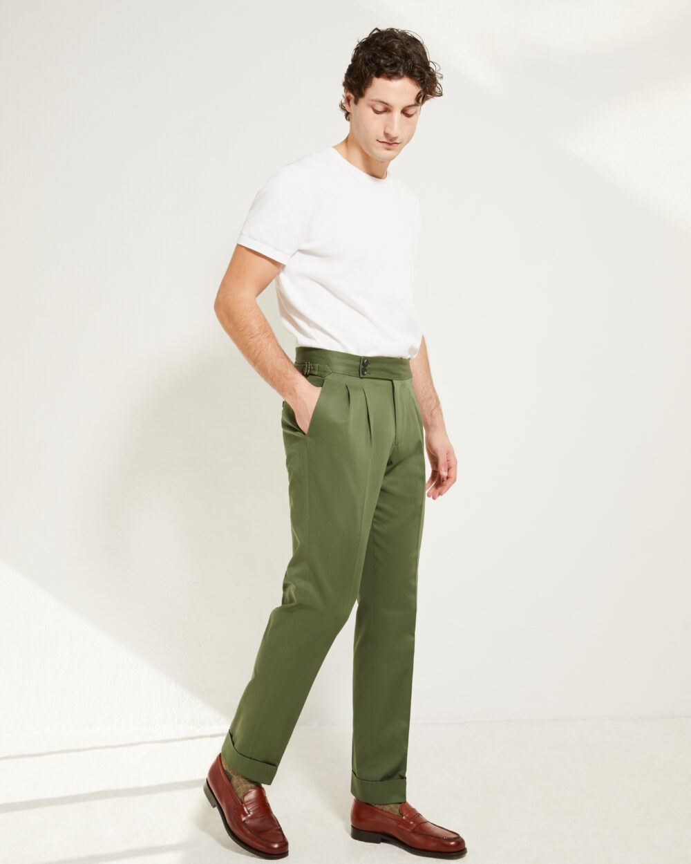 Pantalon Coupe Deux Pinces / Coton chino