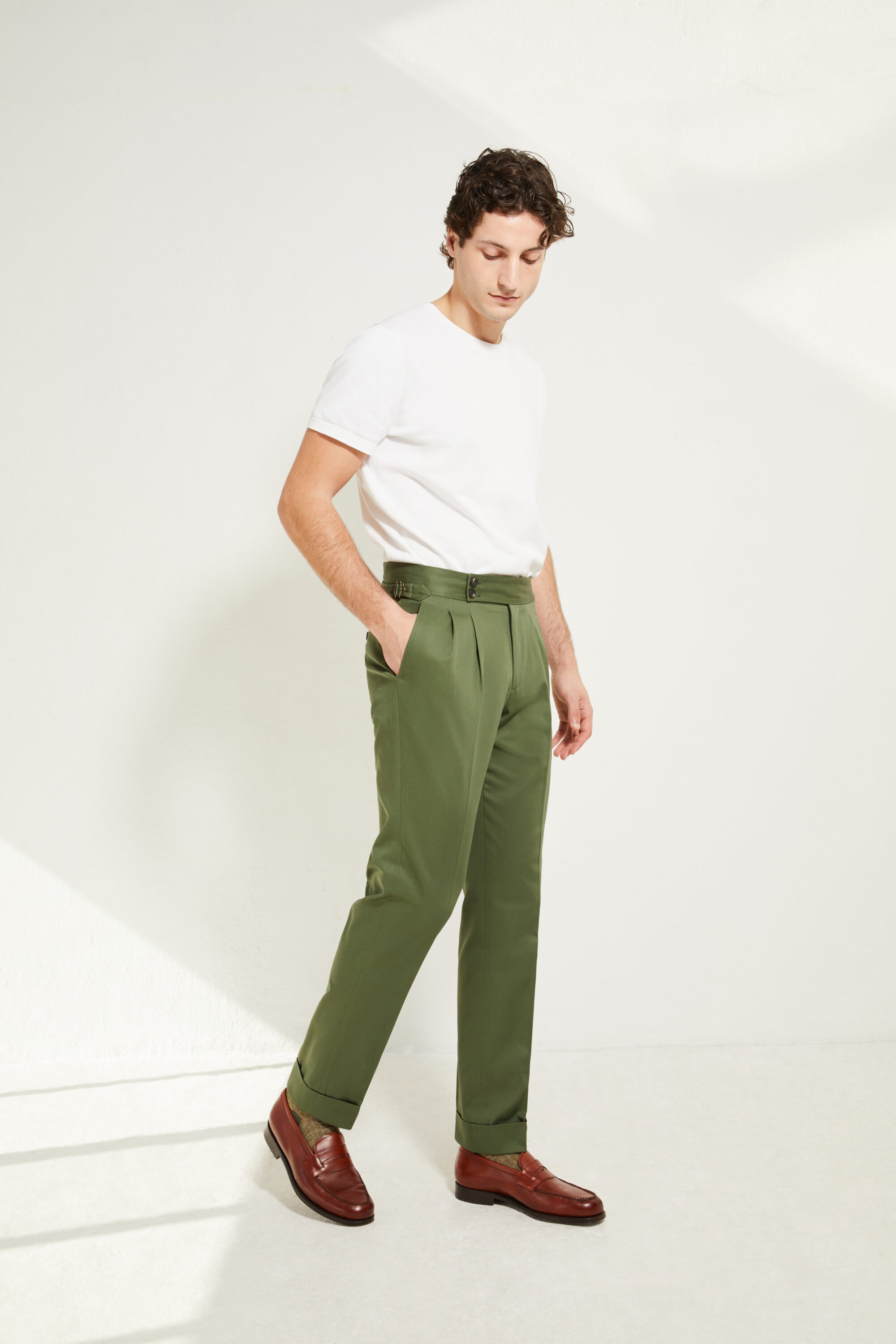 Pantalon Coupe Deux Pinces / Coton chino