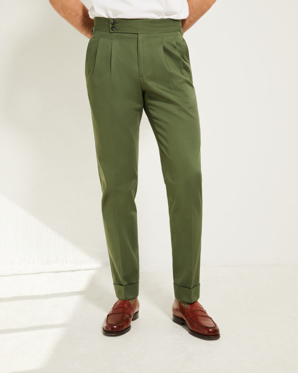 Pantalon Coupe Deux Pinces / Coton chino