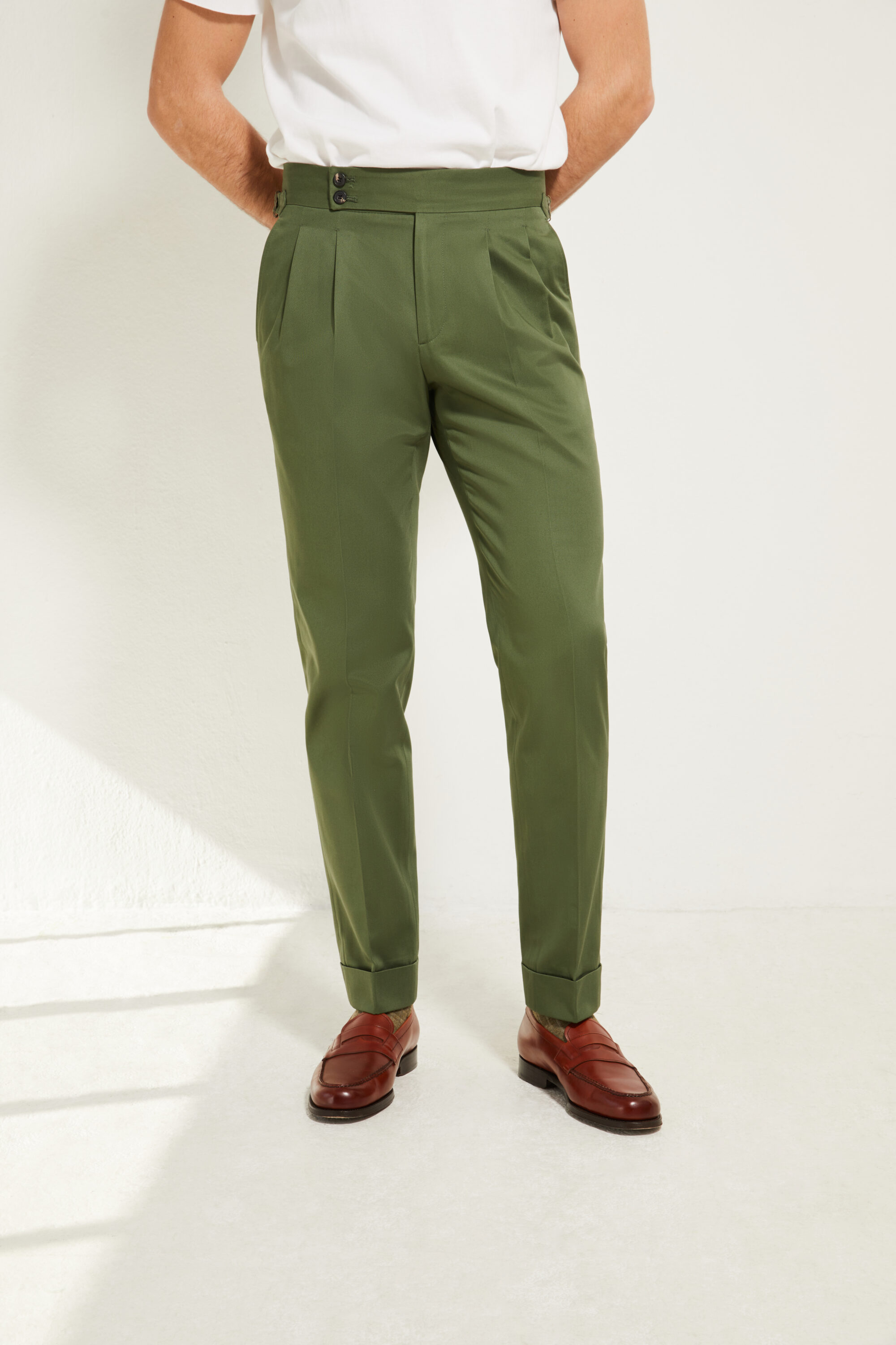 Pantalon Coupe Deux Pinces / Coton chino