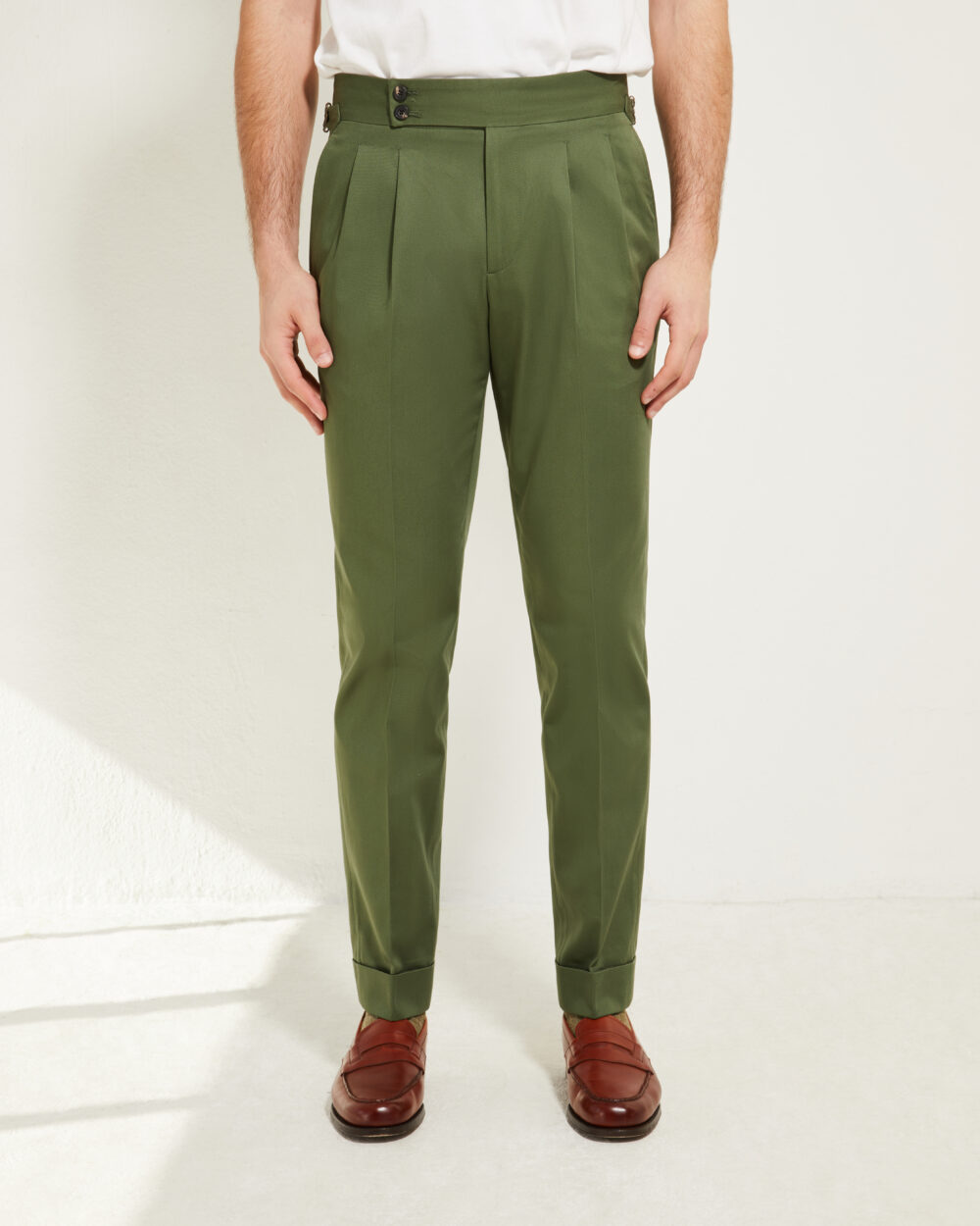 Pantalon Coupe Deux Pinces / Coton chino