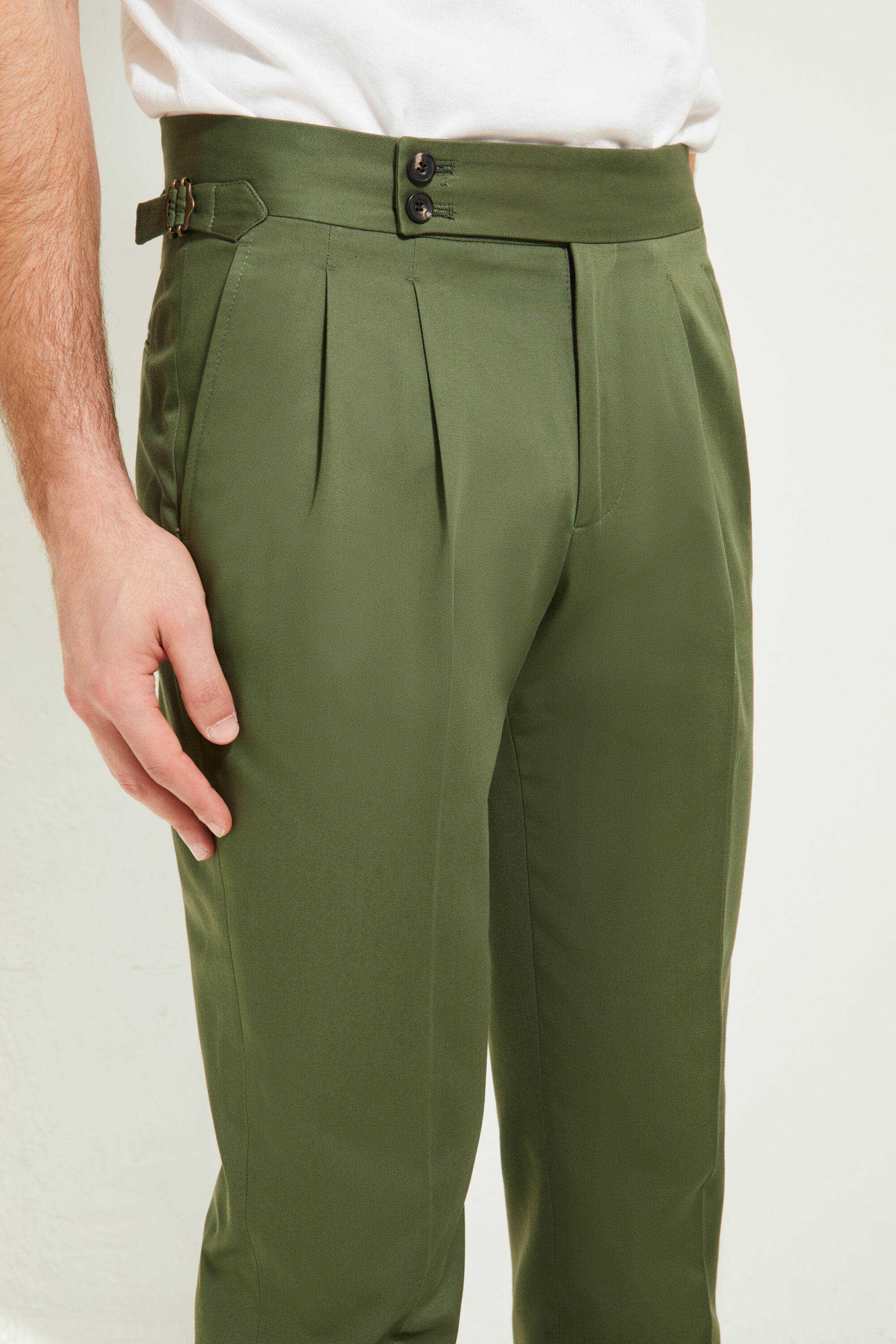 Pantalon Coupe Deux Pinces / Coton chino