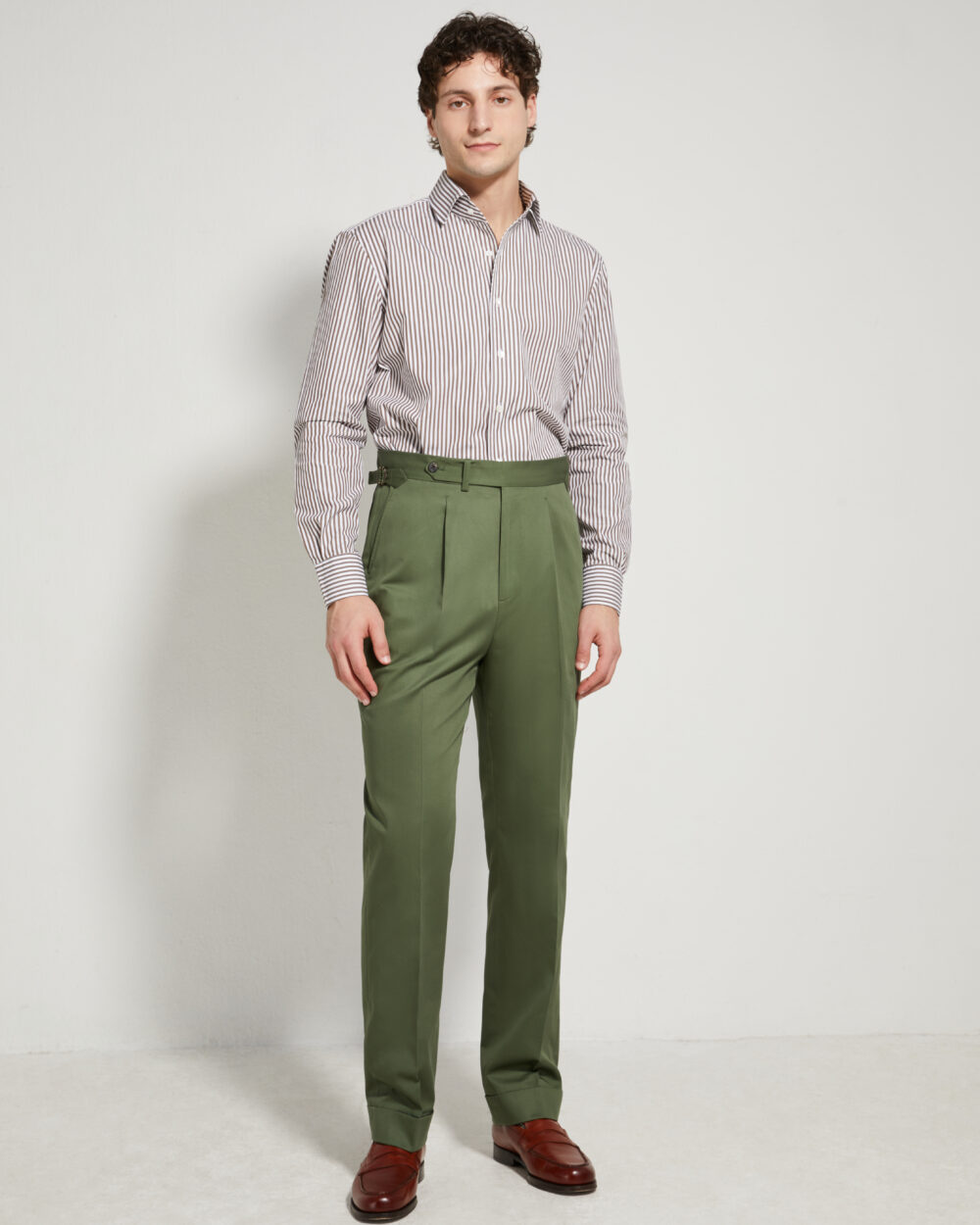 Pantalon Coupe Une Pince / Coton Chino