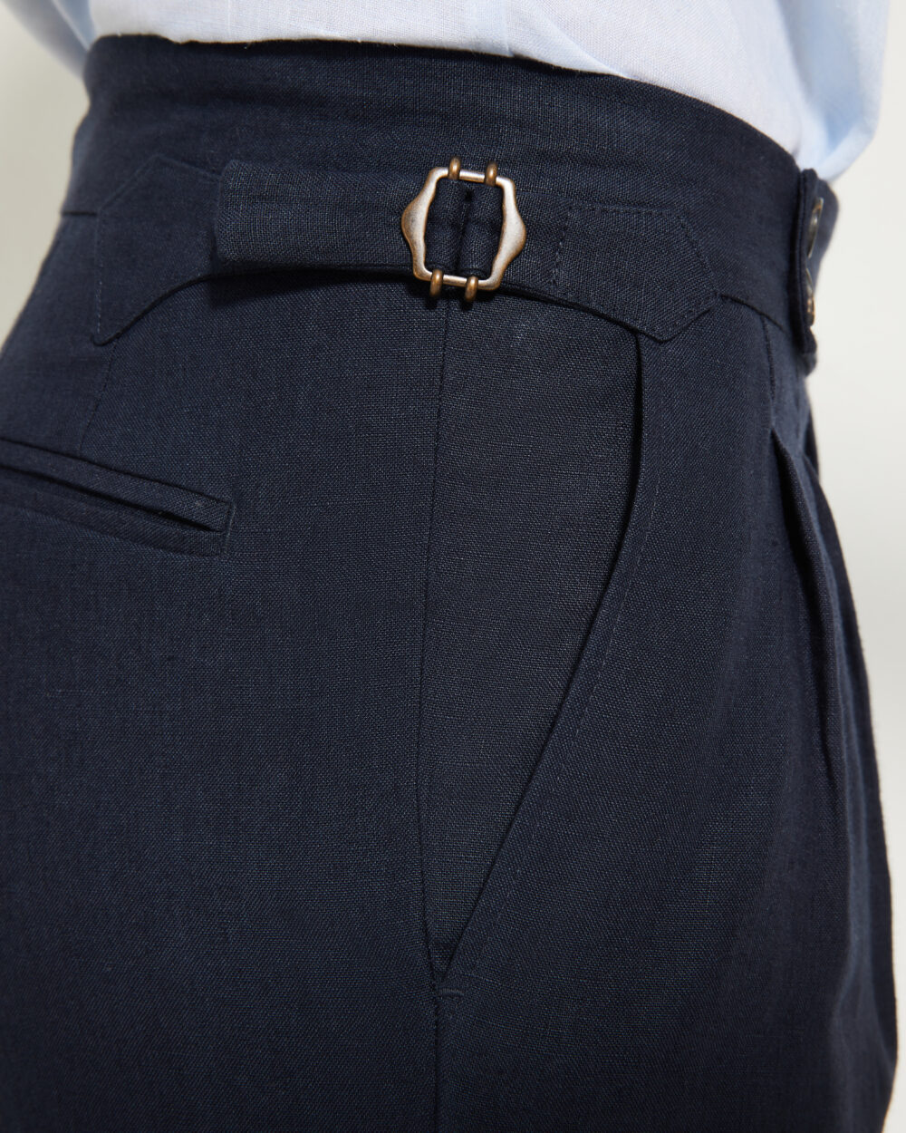 Pantalon Coupe Deux Pinces / Lin