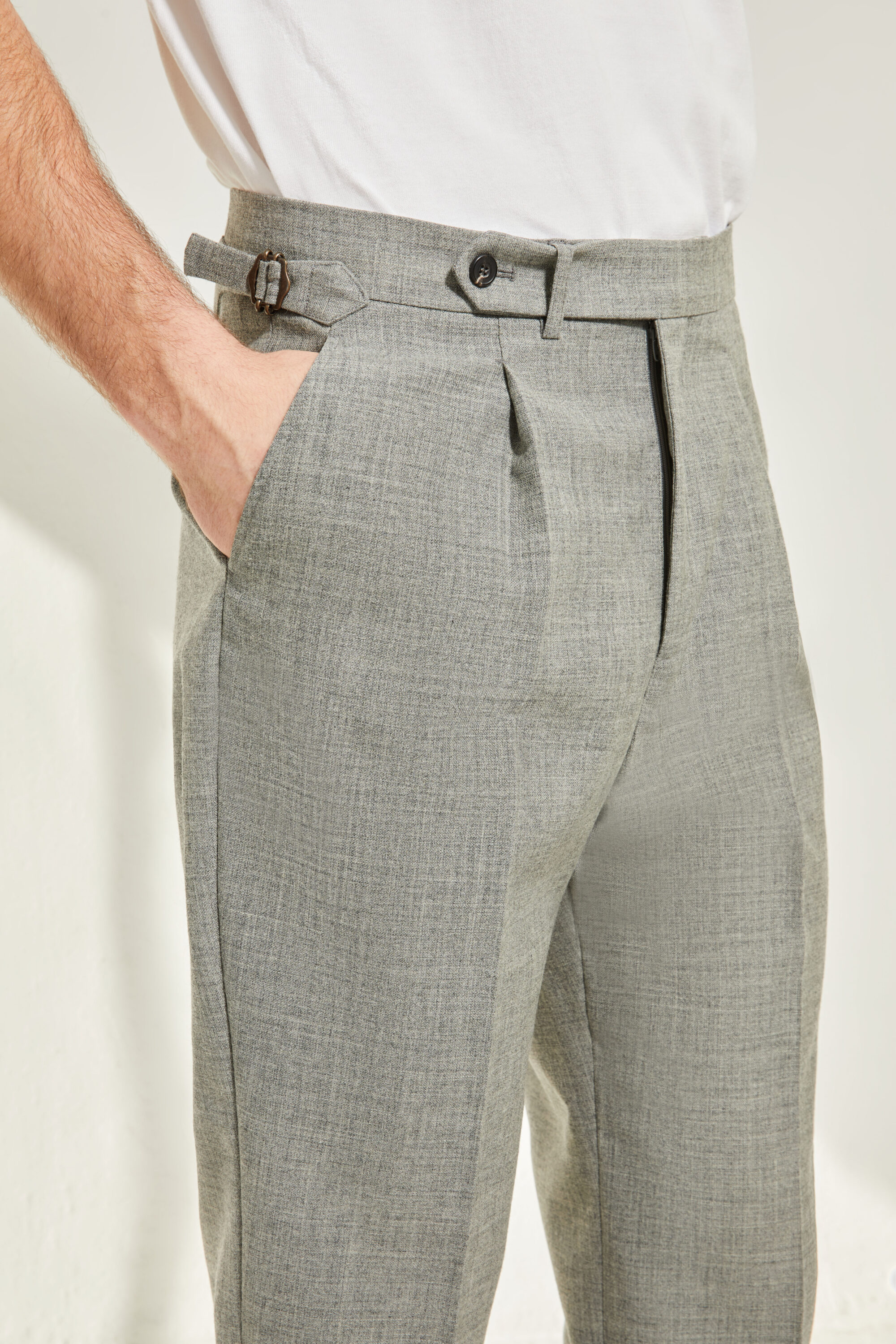 One Pleat Cut Trousers / Fresco®️ – Tropical Wool