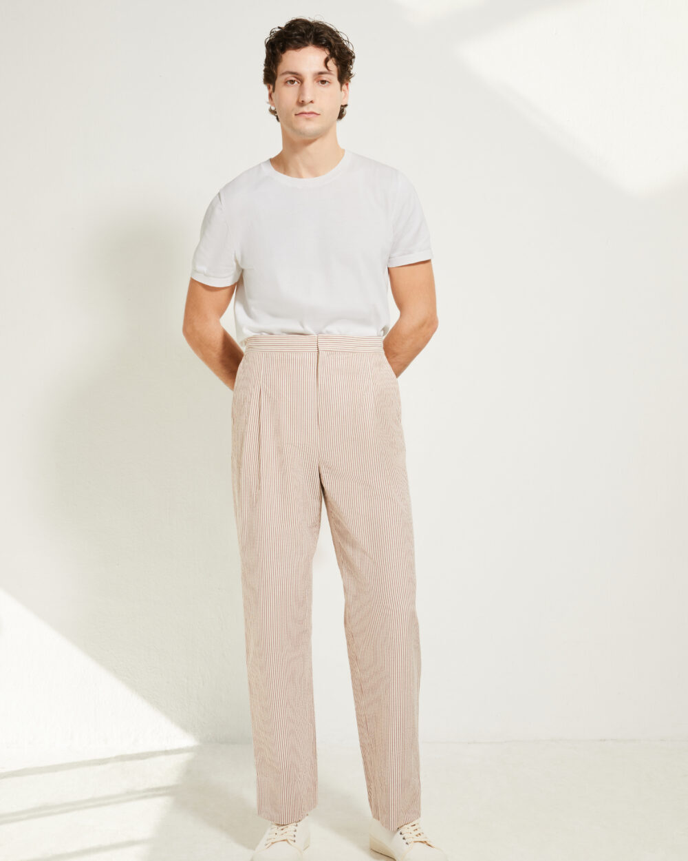 Pantalon Coupe Décontractée / Seersucker