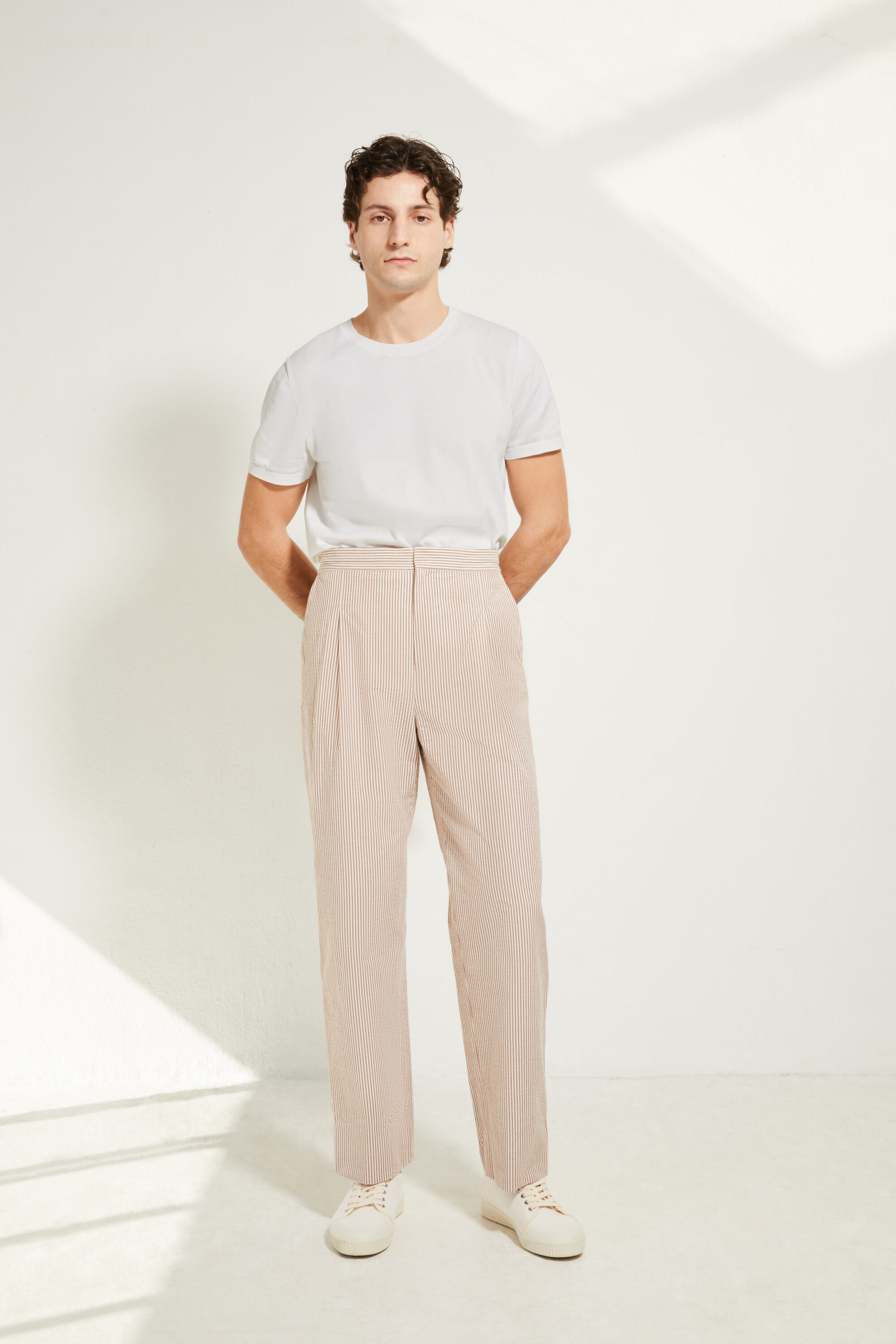Pantalon Coupe Décontractée / Seersucker