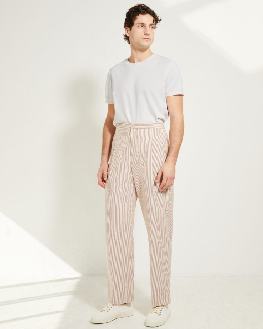 Pantalon Coupe Décontractée / Seersucker