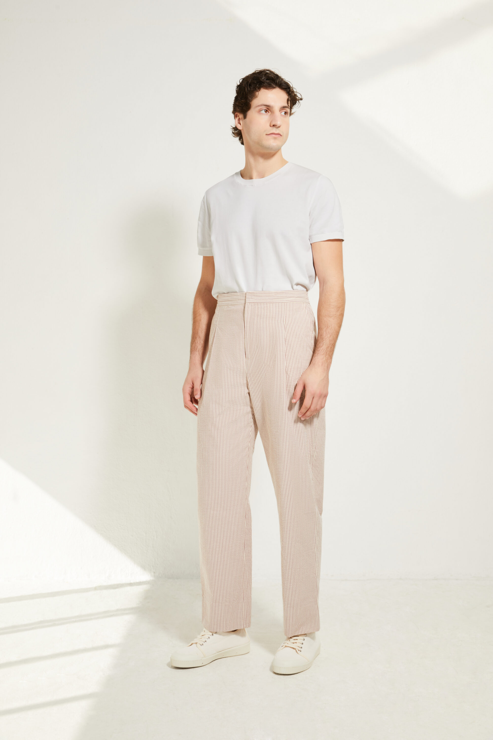 Pantalon Coupe Décontractée / Seersucker