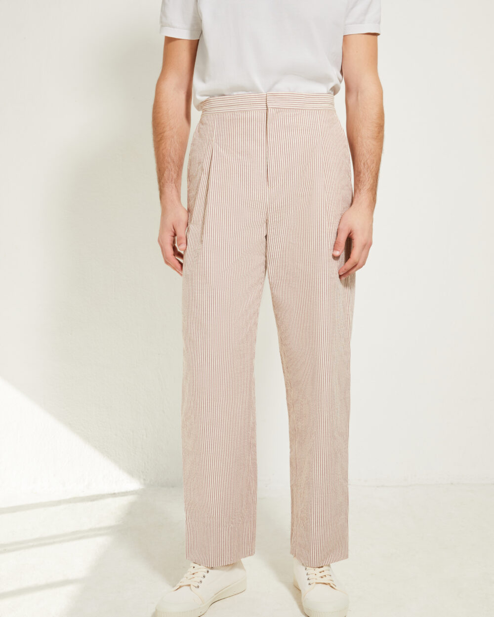 Pantalon Coupe Décontractée / Seersucker