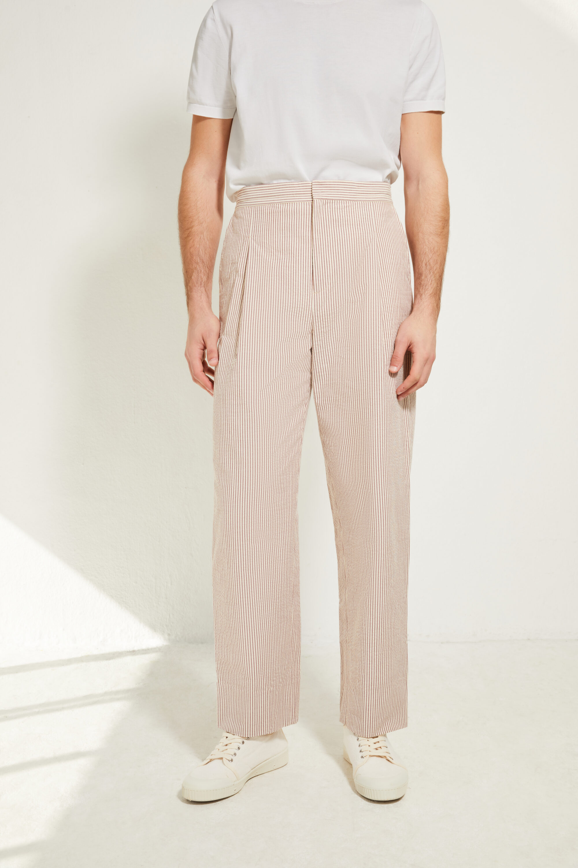Pantalon Coupe Décontractée / Seersucker